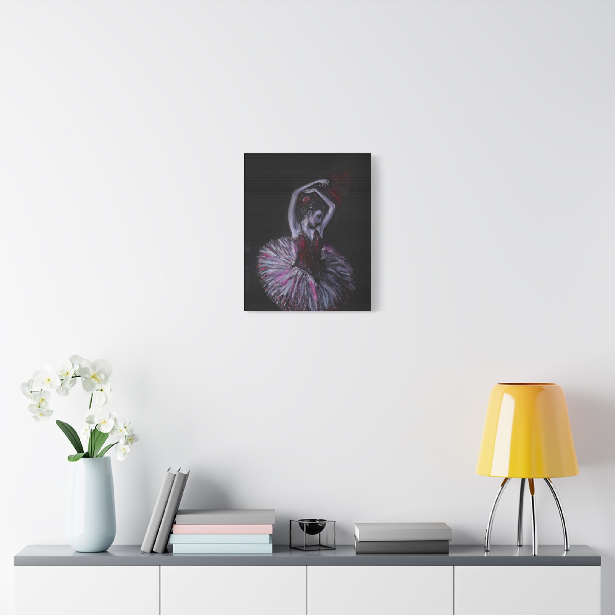 Ballerina Ballet Dancer Matte Stretched Canvas Art