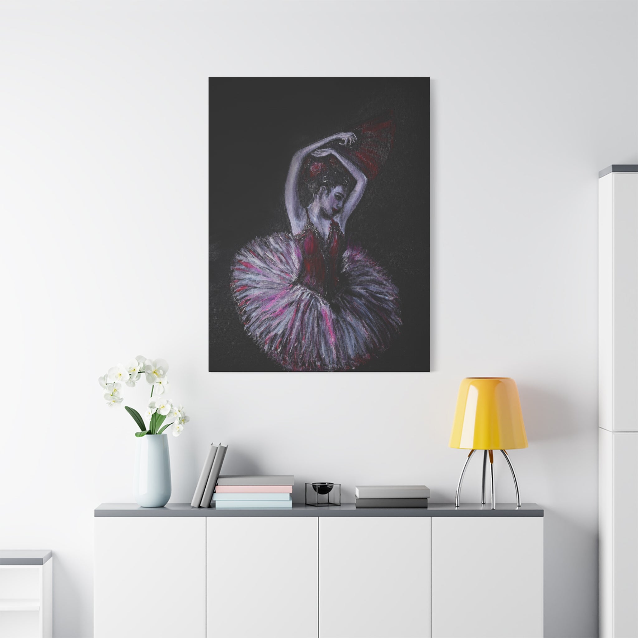 Ballerina Ballet Dancer Matte Stretched Canvas Art