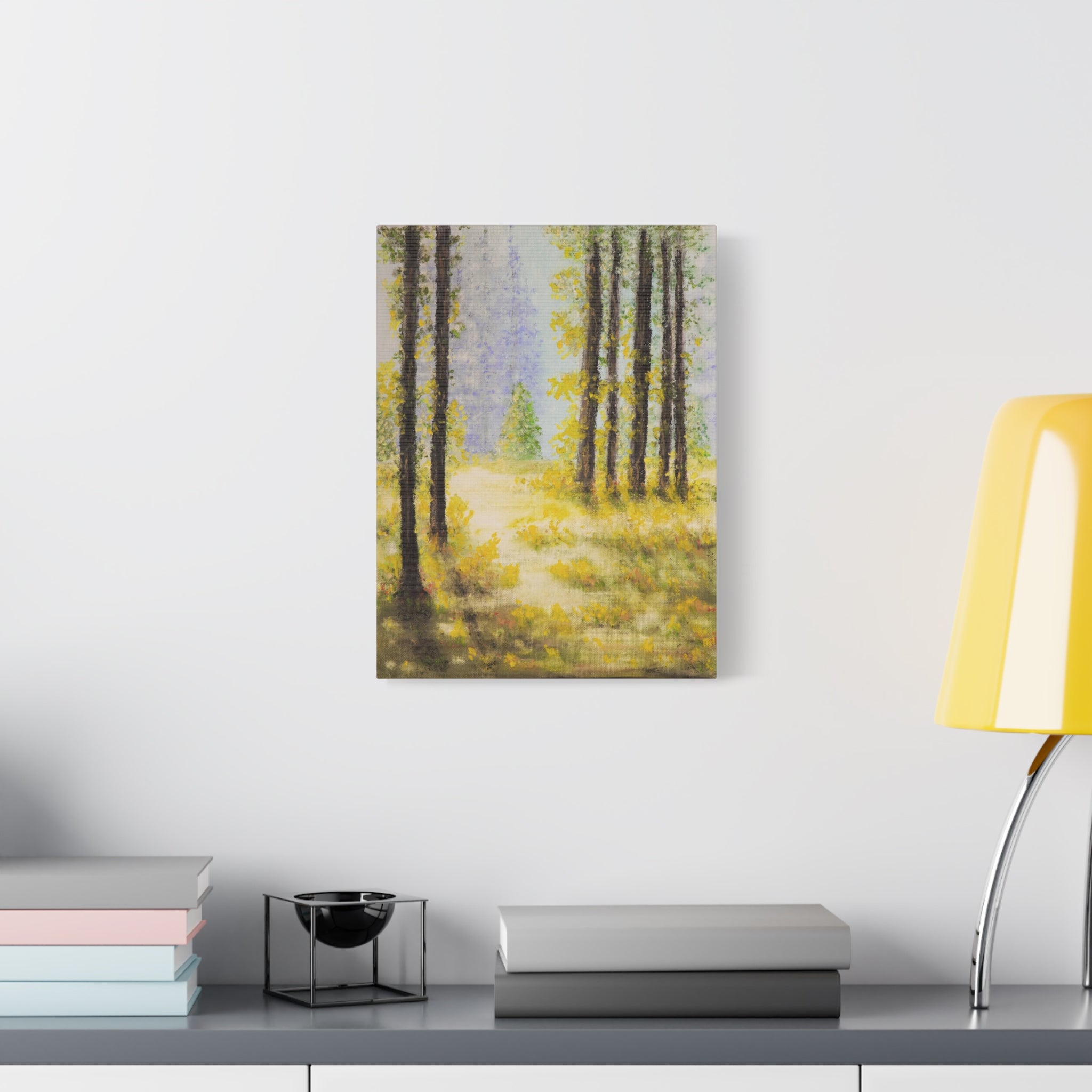 Canvas— Serene Sunlit Forest