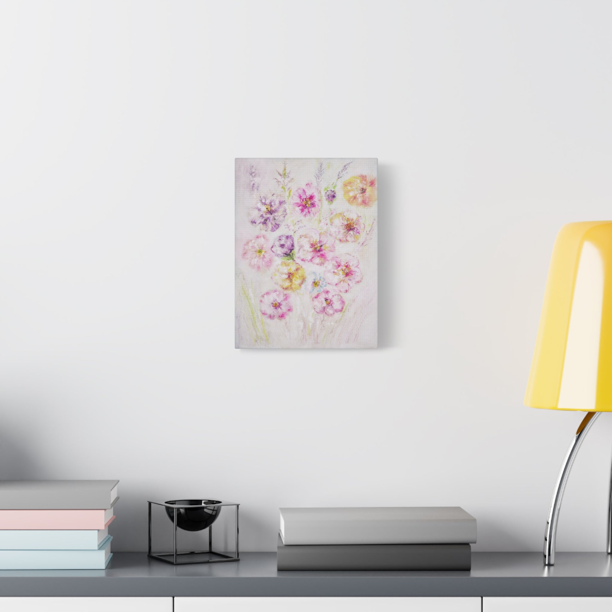 Floral Watercolor Bouquet Canvas Print — Matte Stretched Wall Art