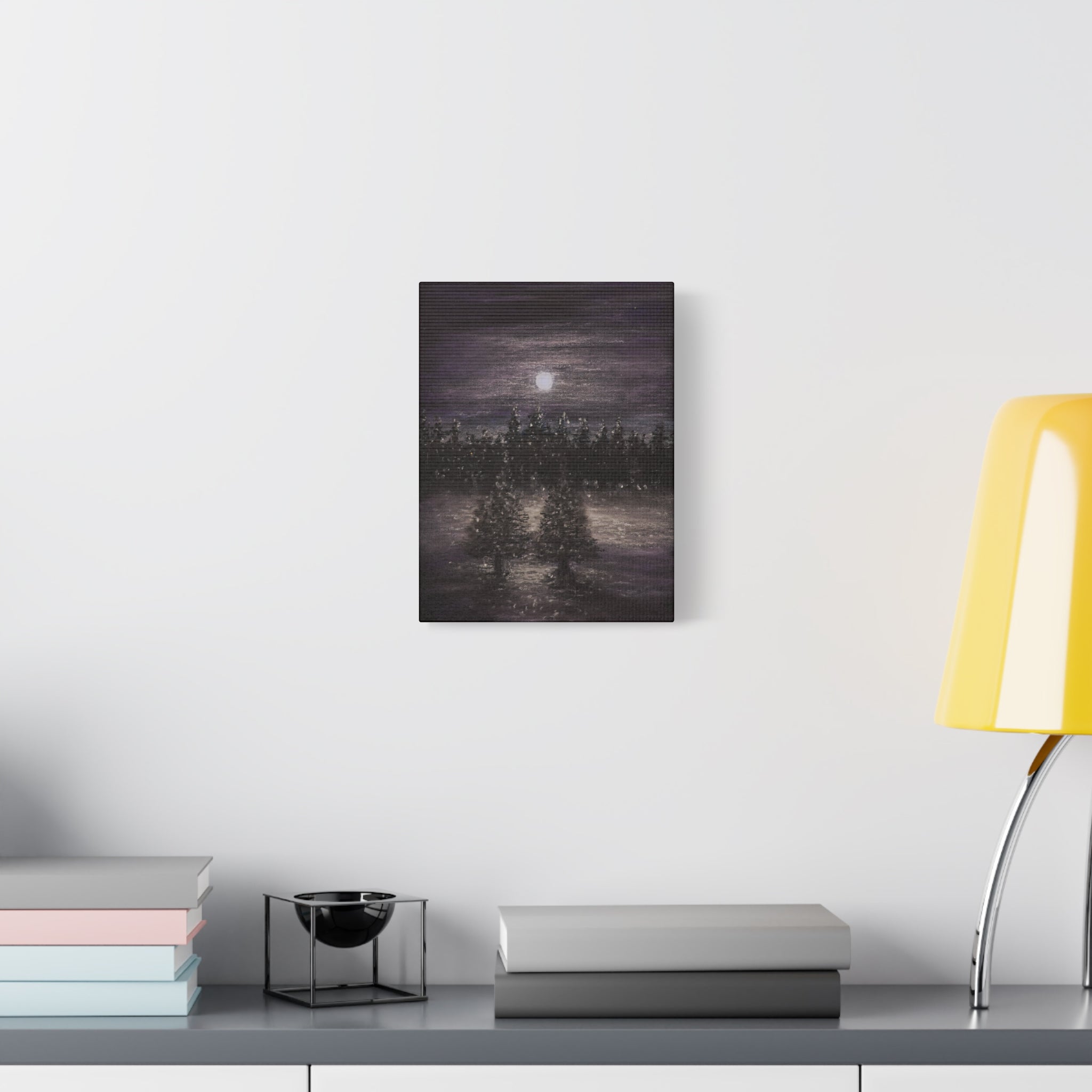 Moonlit Forest Canvas Print — Matte Stretched Wall Art