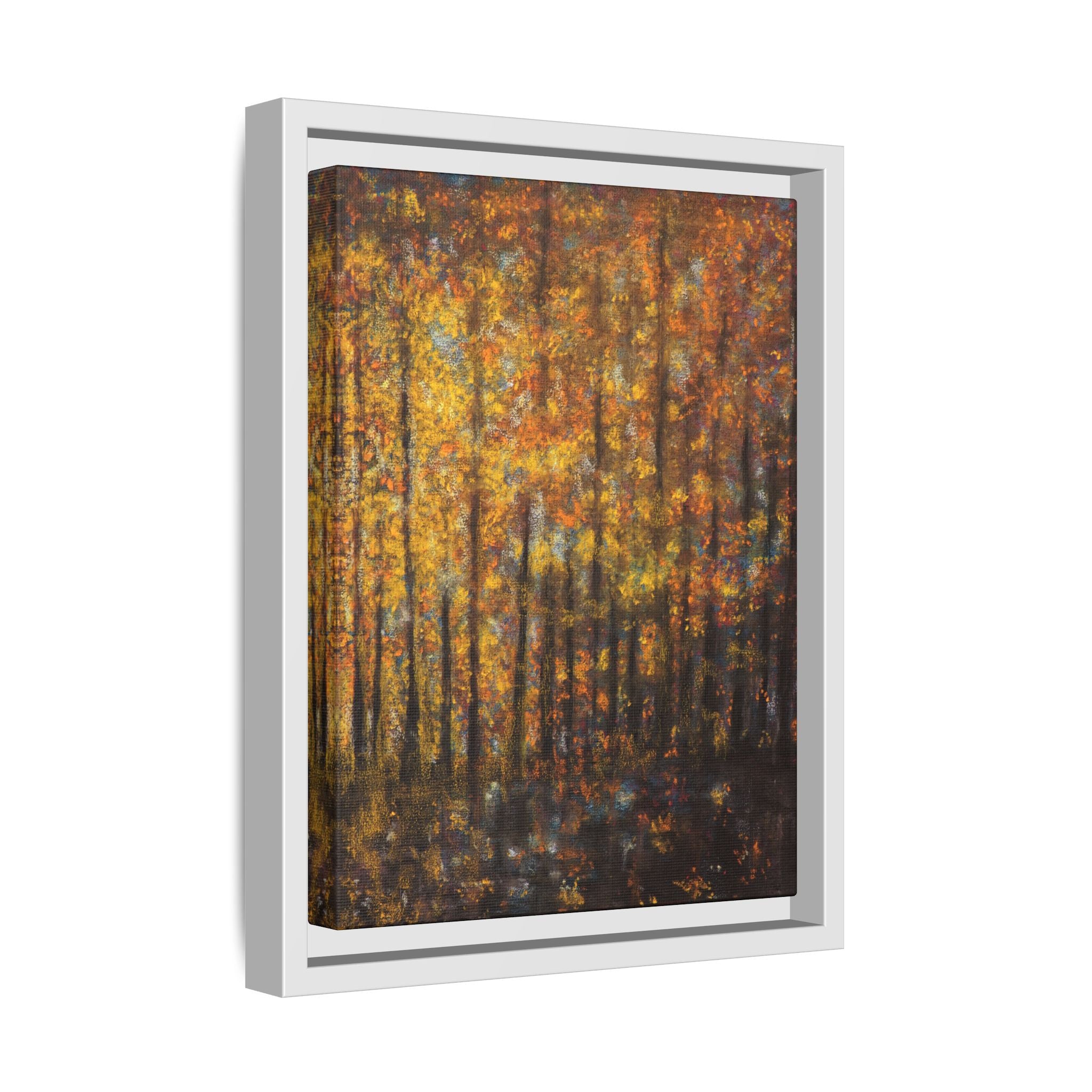Autumn Forest Matte Canvas Print — Framed Fall Landscape Wall Art
