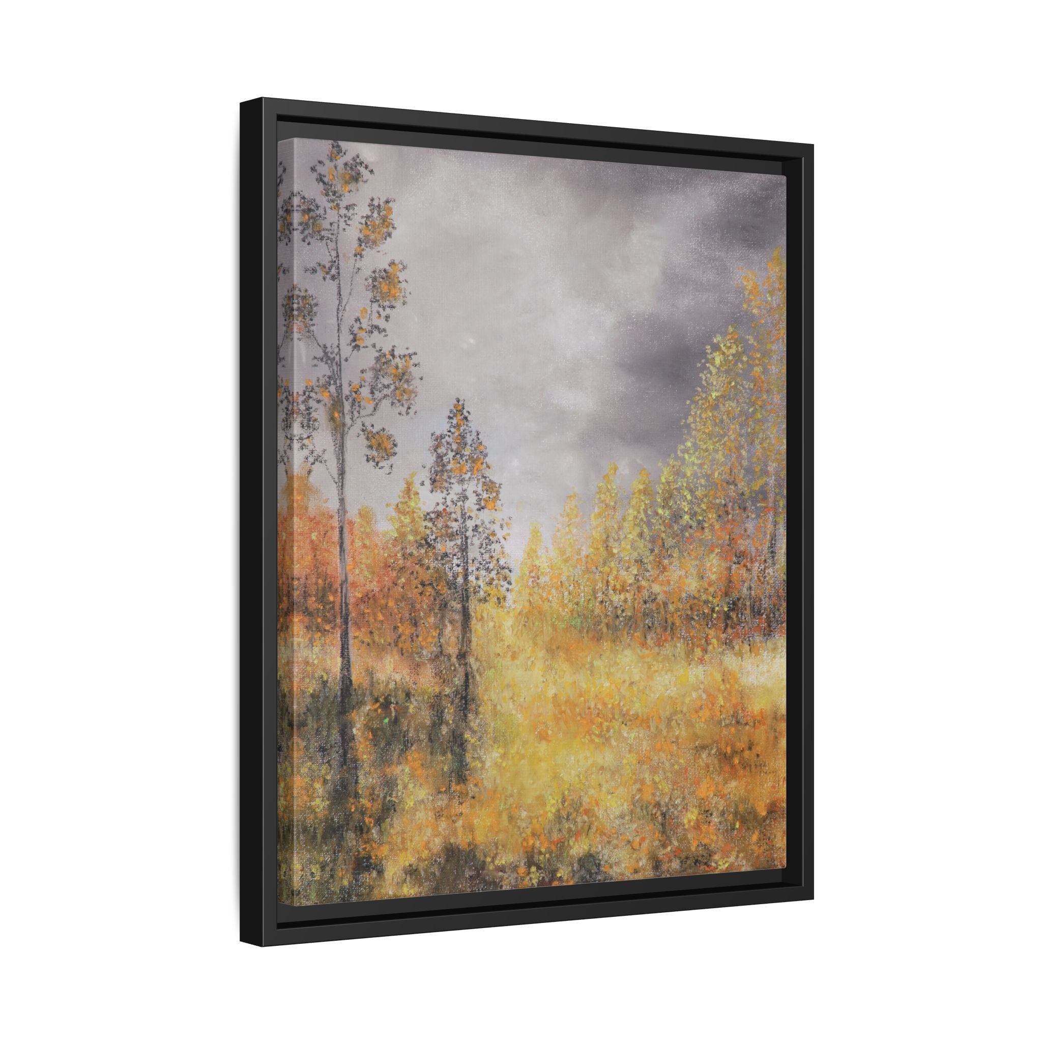 Autumn Meadow - Framed Autumn Landscape Canvas Print