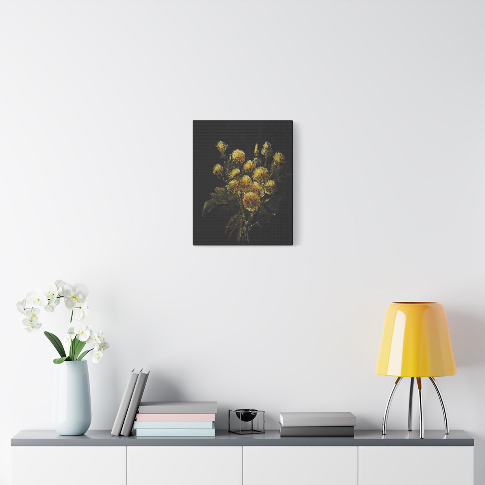 Floral Yellow Bouquet Matte Canvas Wall Art