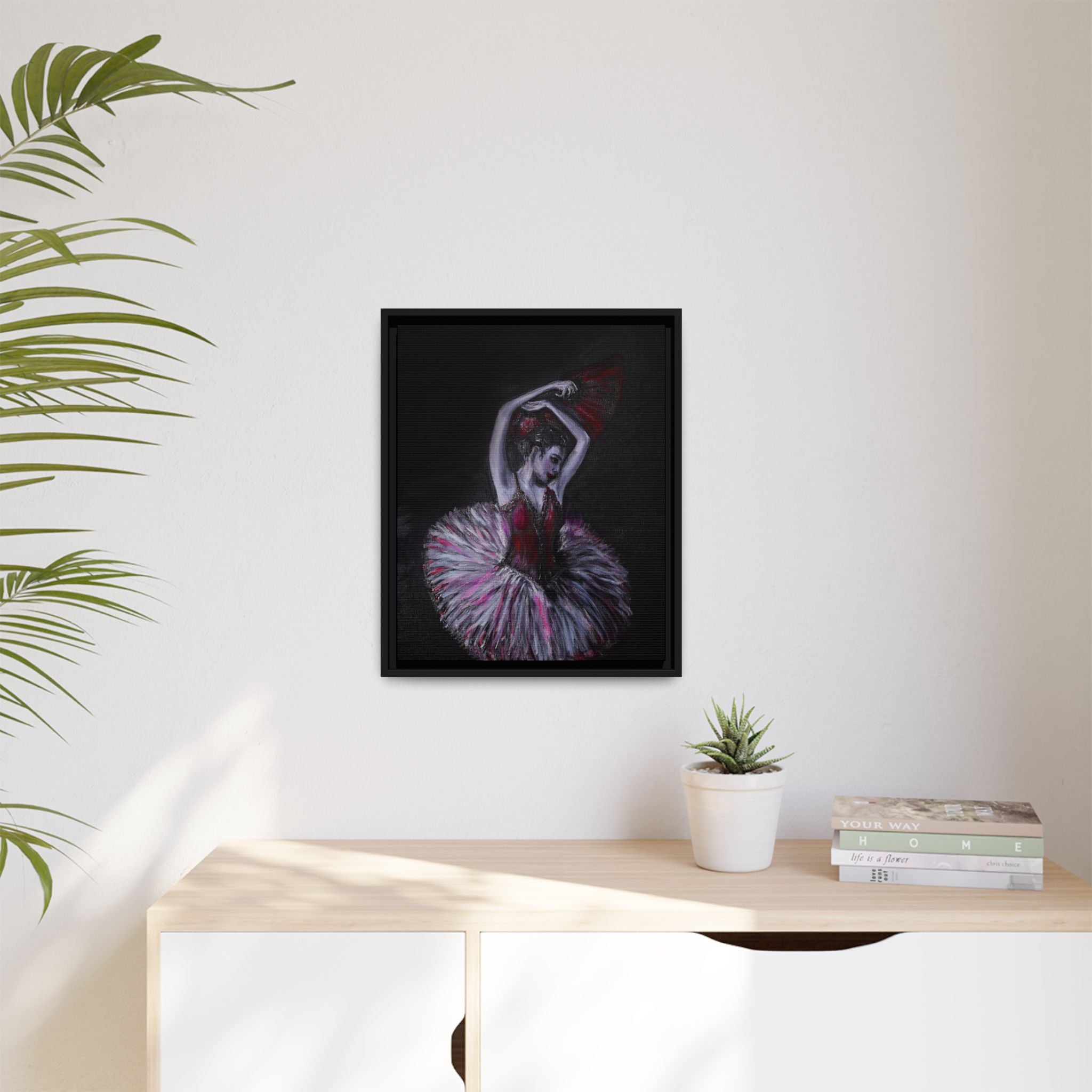 Ballerina Ballet Framed Art Canvas