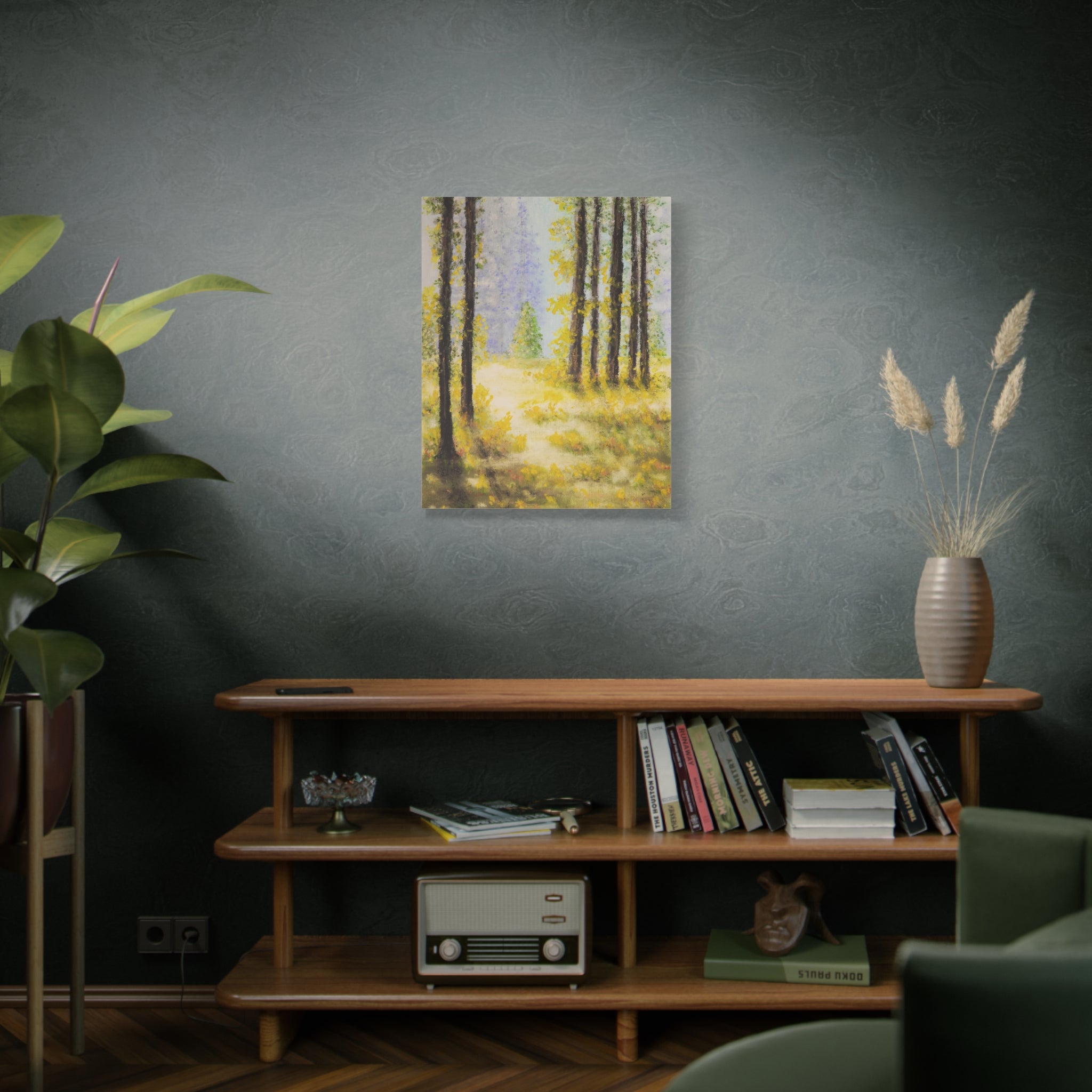 Canvas— Serene Sunlit Forest