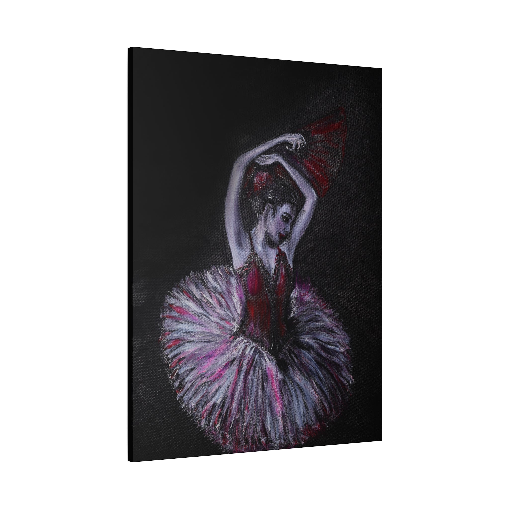 Ballerina Ballet Dancer Matte Stretched Canvas Art