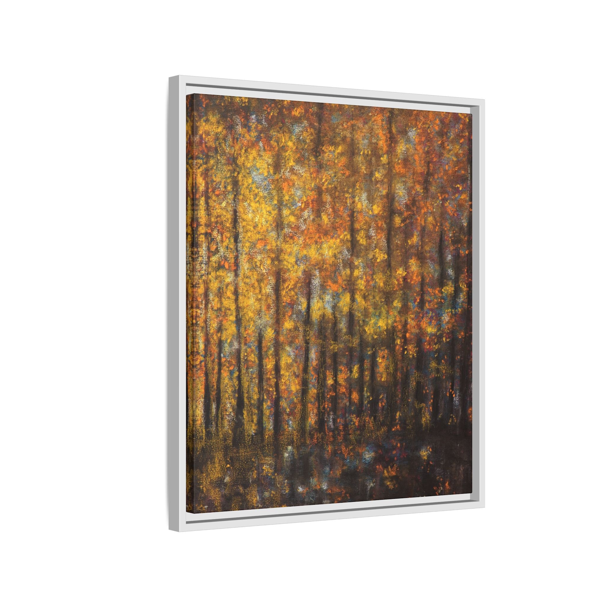 Autumn Forest Matte Canvas Print — Framed Fall Landscape Wall Art