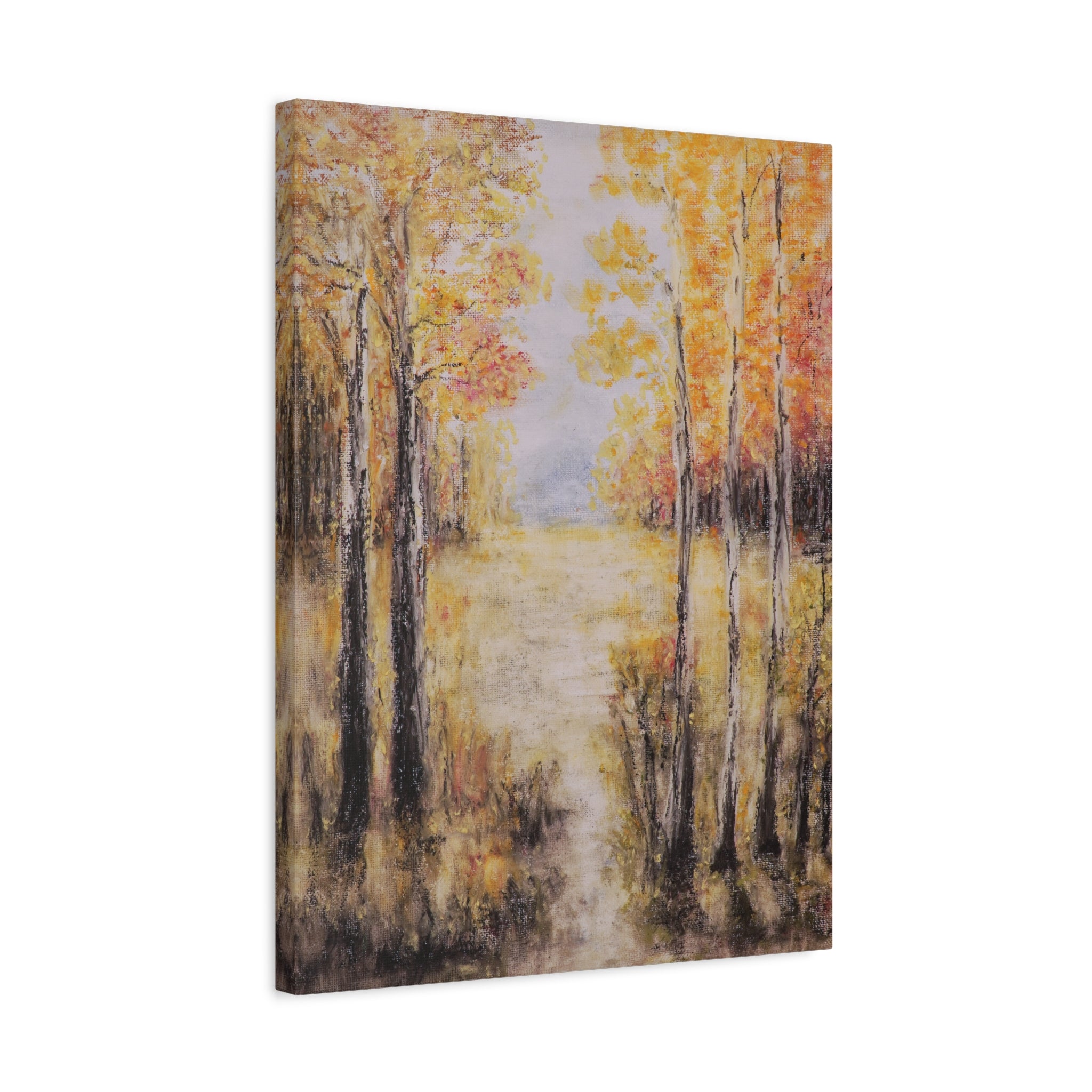 Autumn Aspens Matte Stretched Canvas Wall Art (1.25")