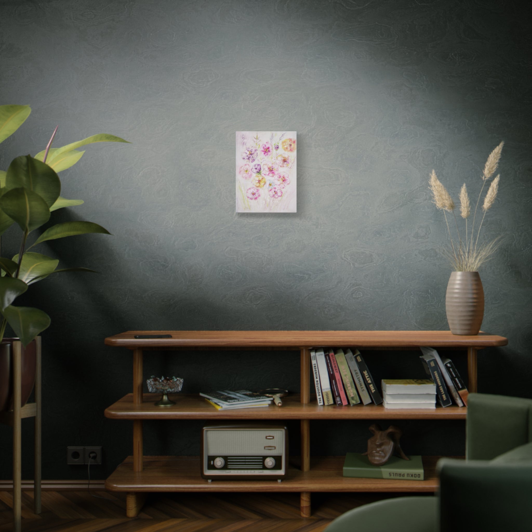 Floral Watercolor Bouquet Canvas Print — Matte Stretched Wall Art