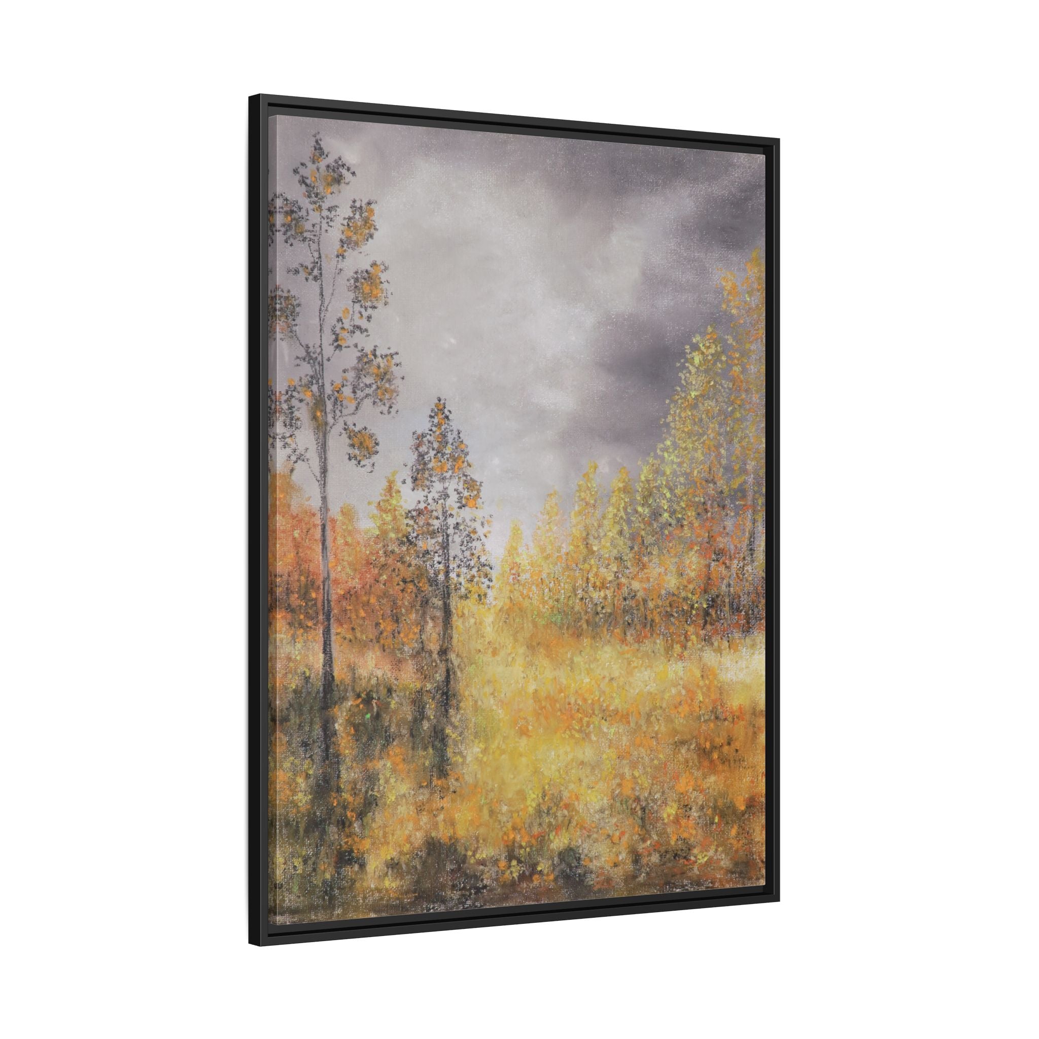 Autumn Meadow - Framed Autumn Landscape Canvas Print