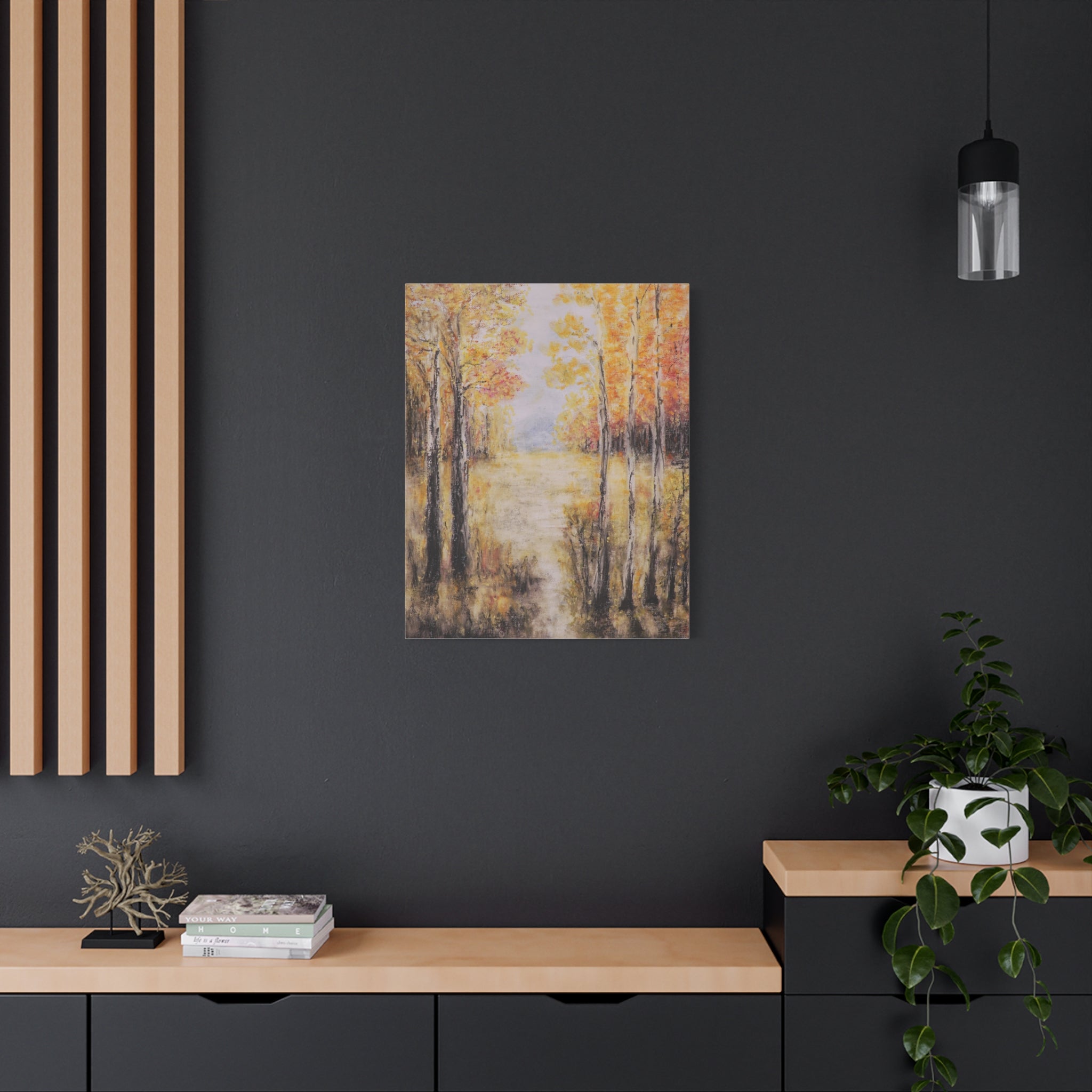 Autumn Aspens Matte Stretched Canvas Wall Art (1.25")