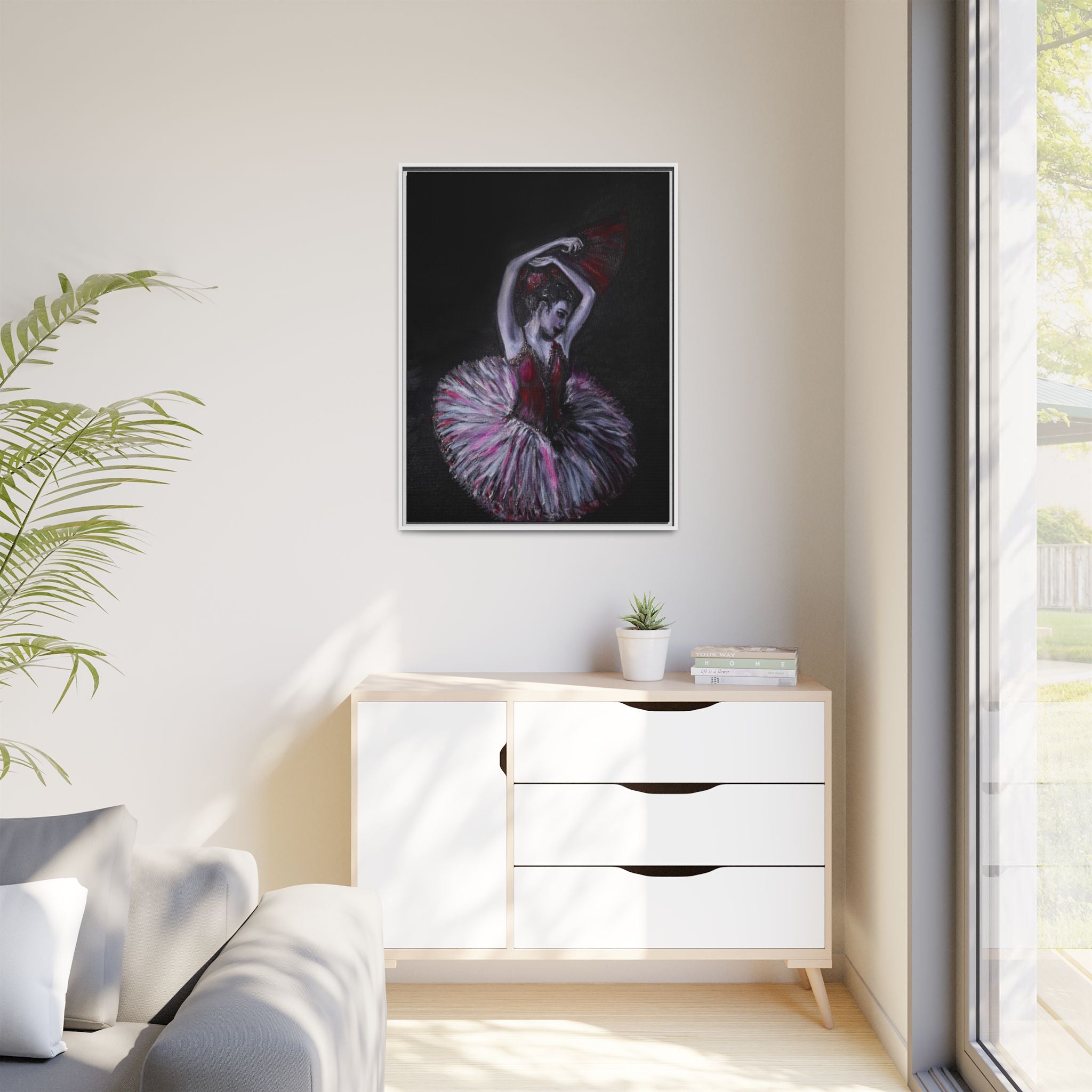 Ballerina Ballet Framed Art Canvas