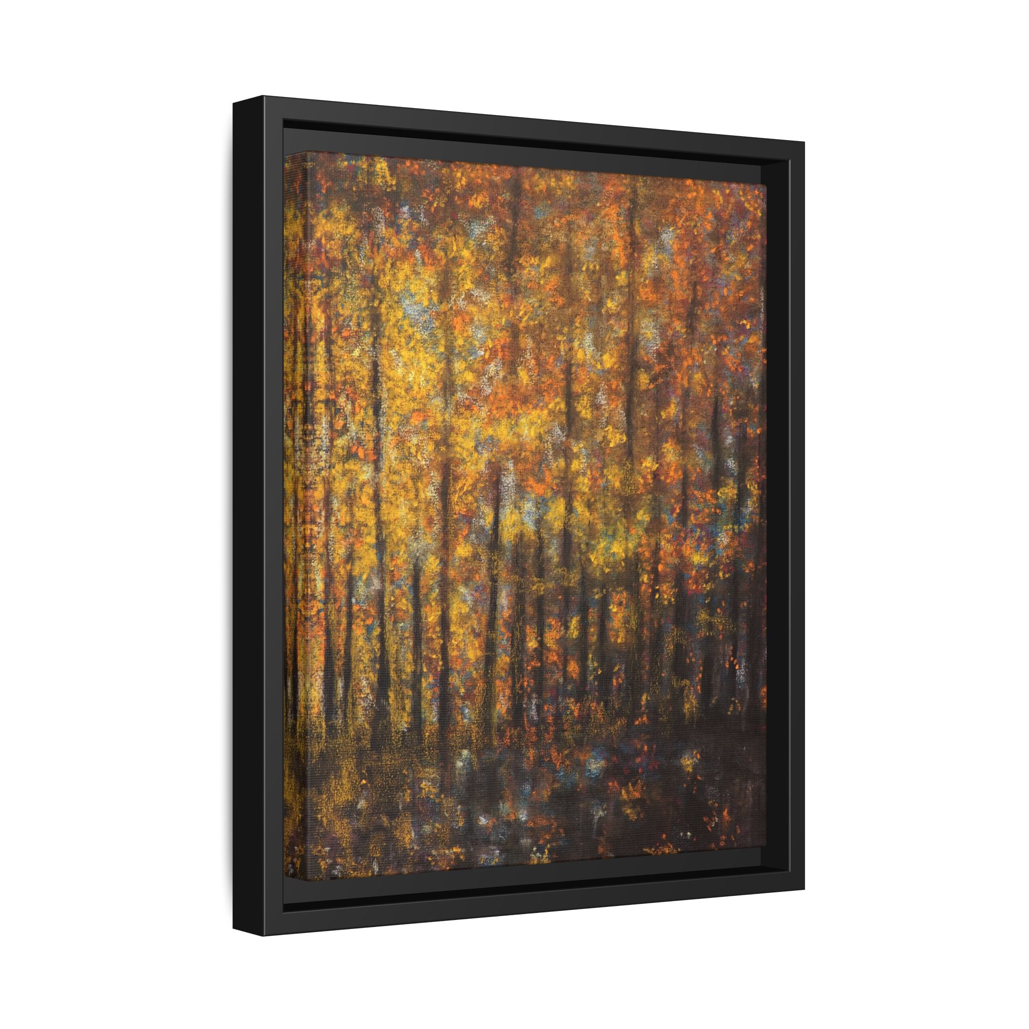 Autumn Forest Matte Canvas Print — Framed Fall Landscape Wall Art