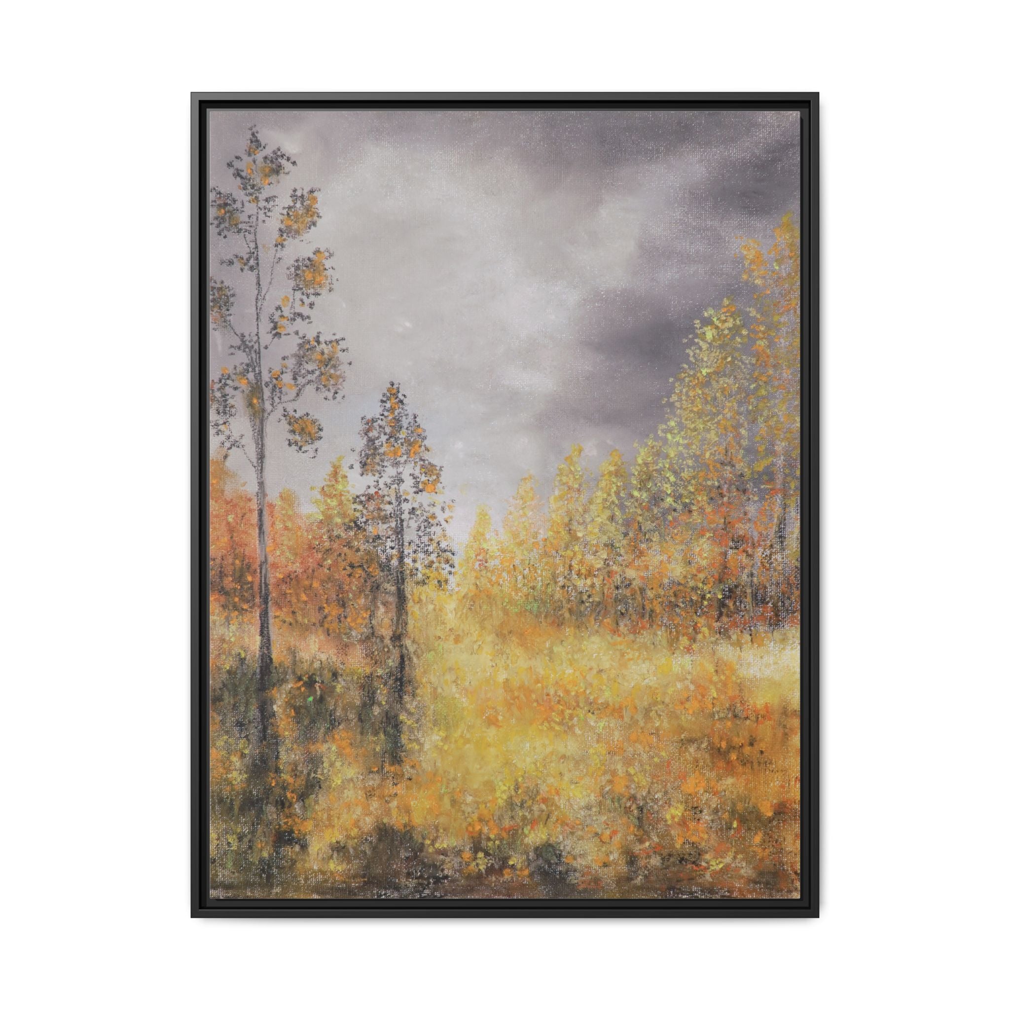Autumn Meadow - Framed Autumn Landscape Canvas Print