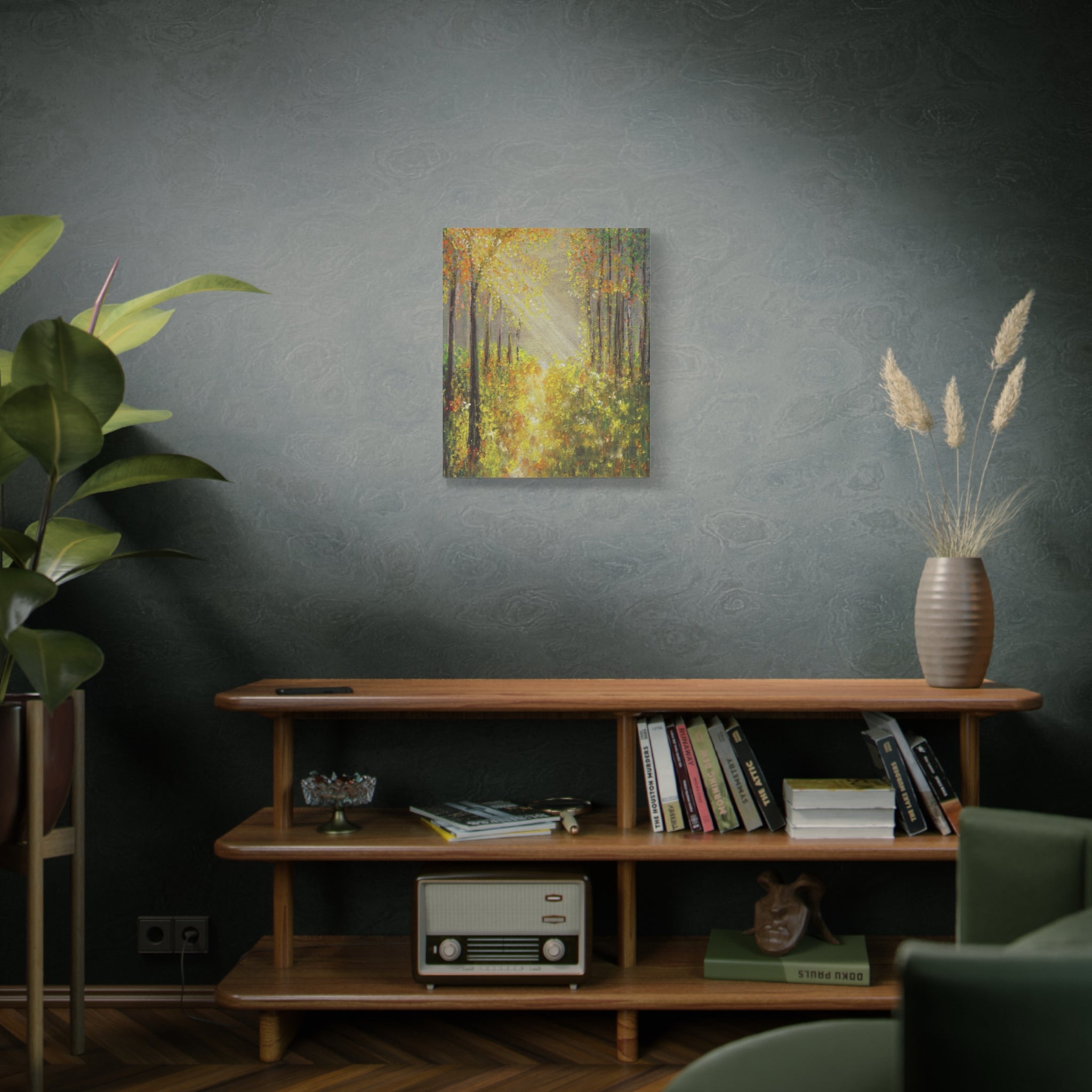 Sunlit Forest Path - Canvas