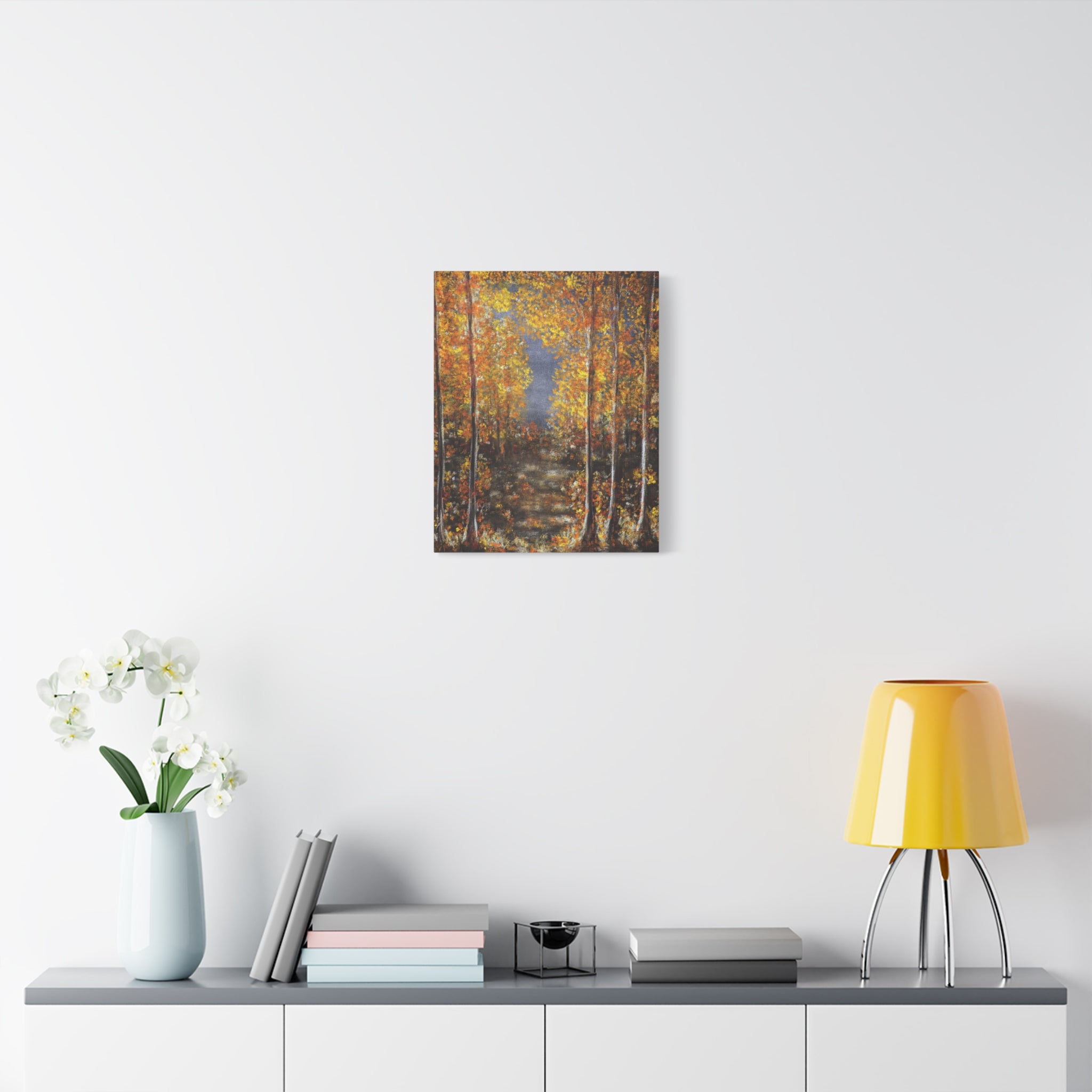 Autumn Forest Canvas Art — Stretched Matte Fall Landscape