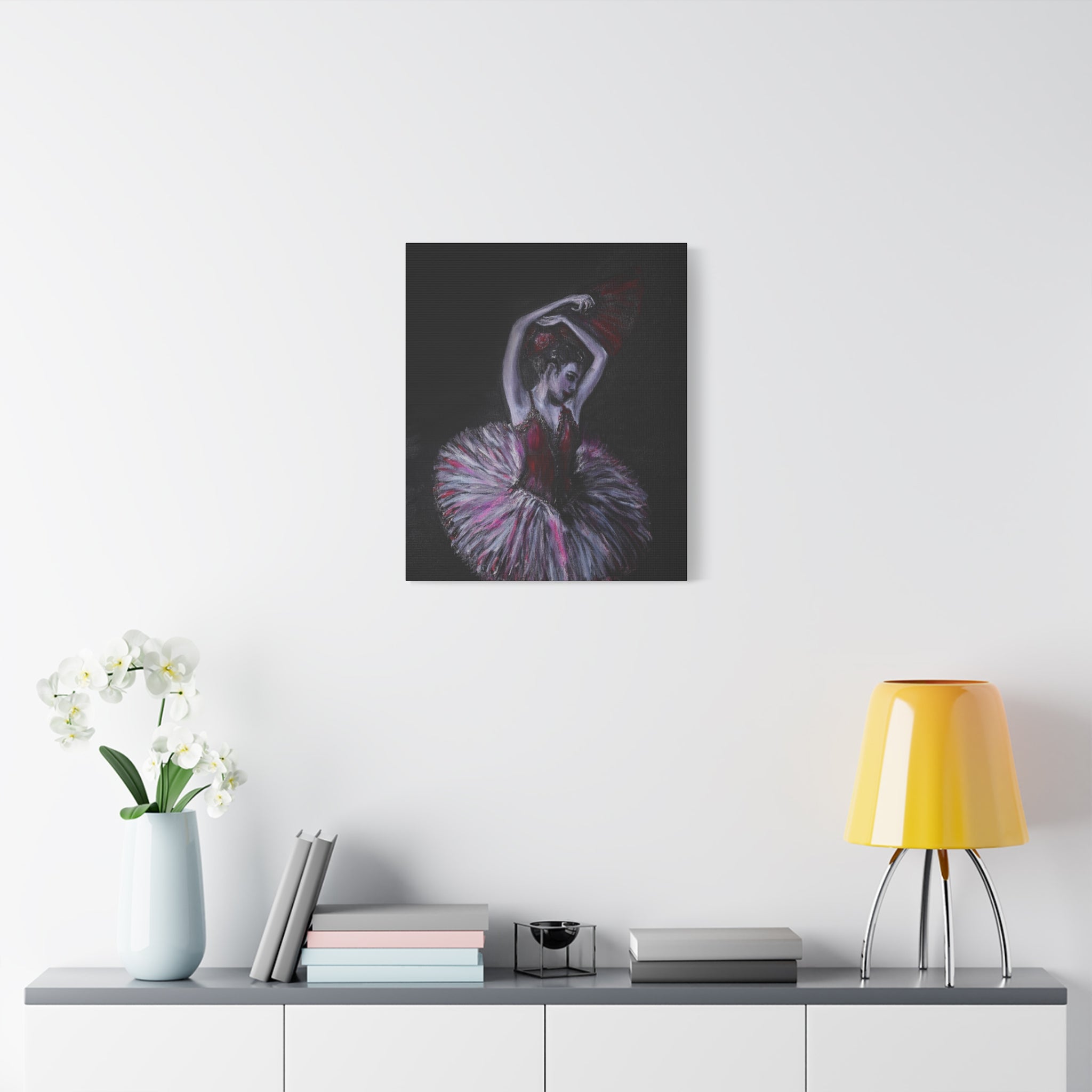 Ballerina Ballet Dancer Matte Stretched Canvas Art