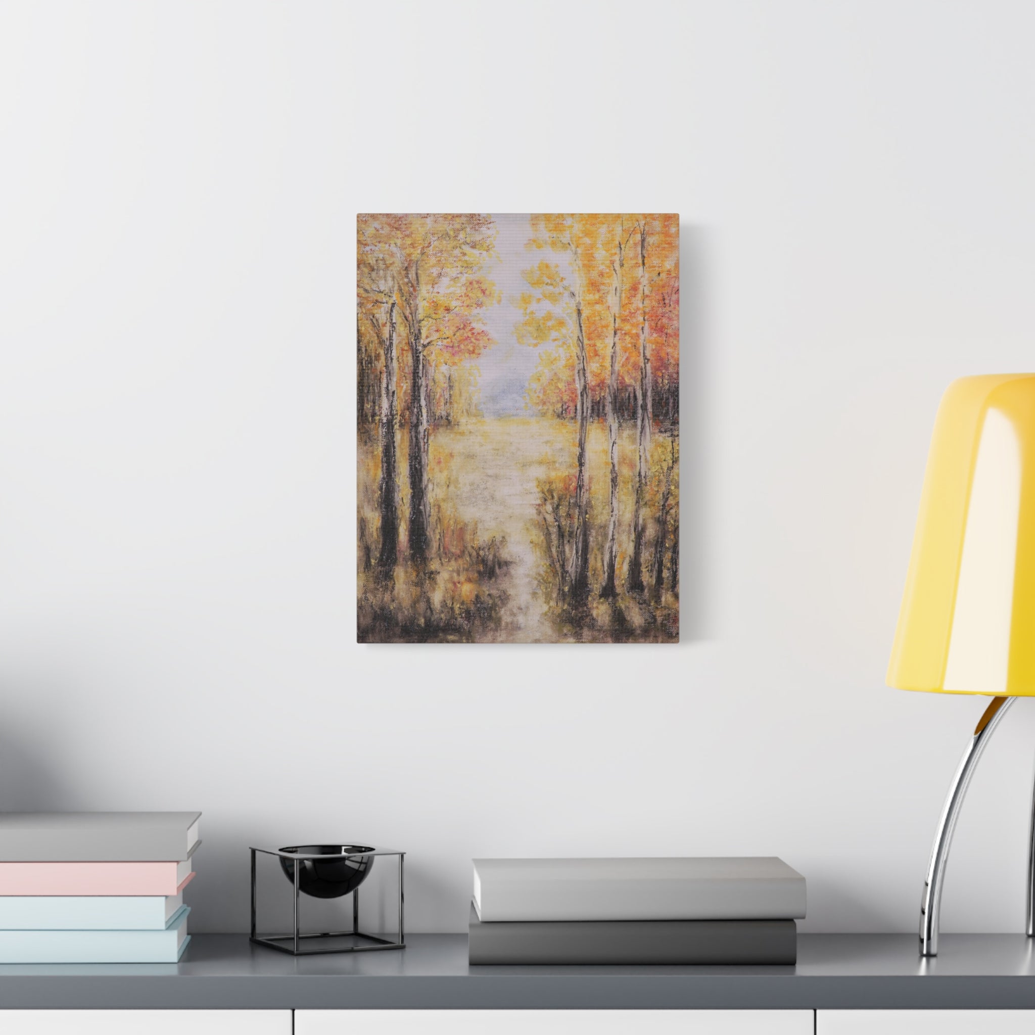 Autumn Aspens Matte Stretched Canvas Wall Art (1.25")