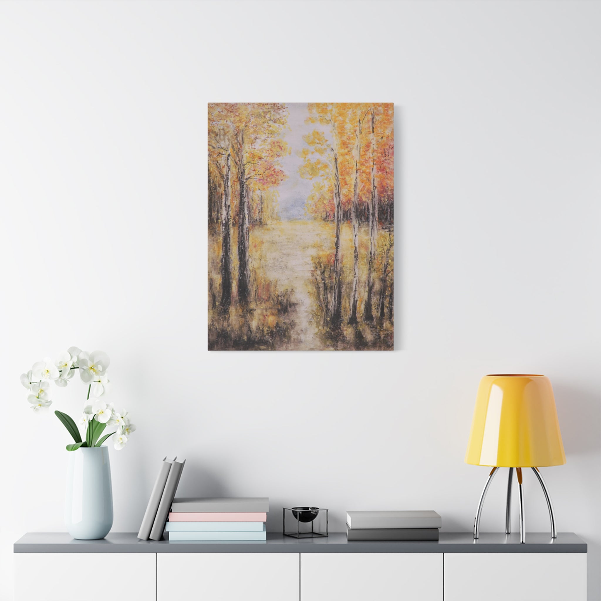 Autumn Aspens Matte Stretched Canvas Wall Art (1.25")
