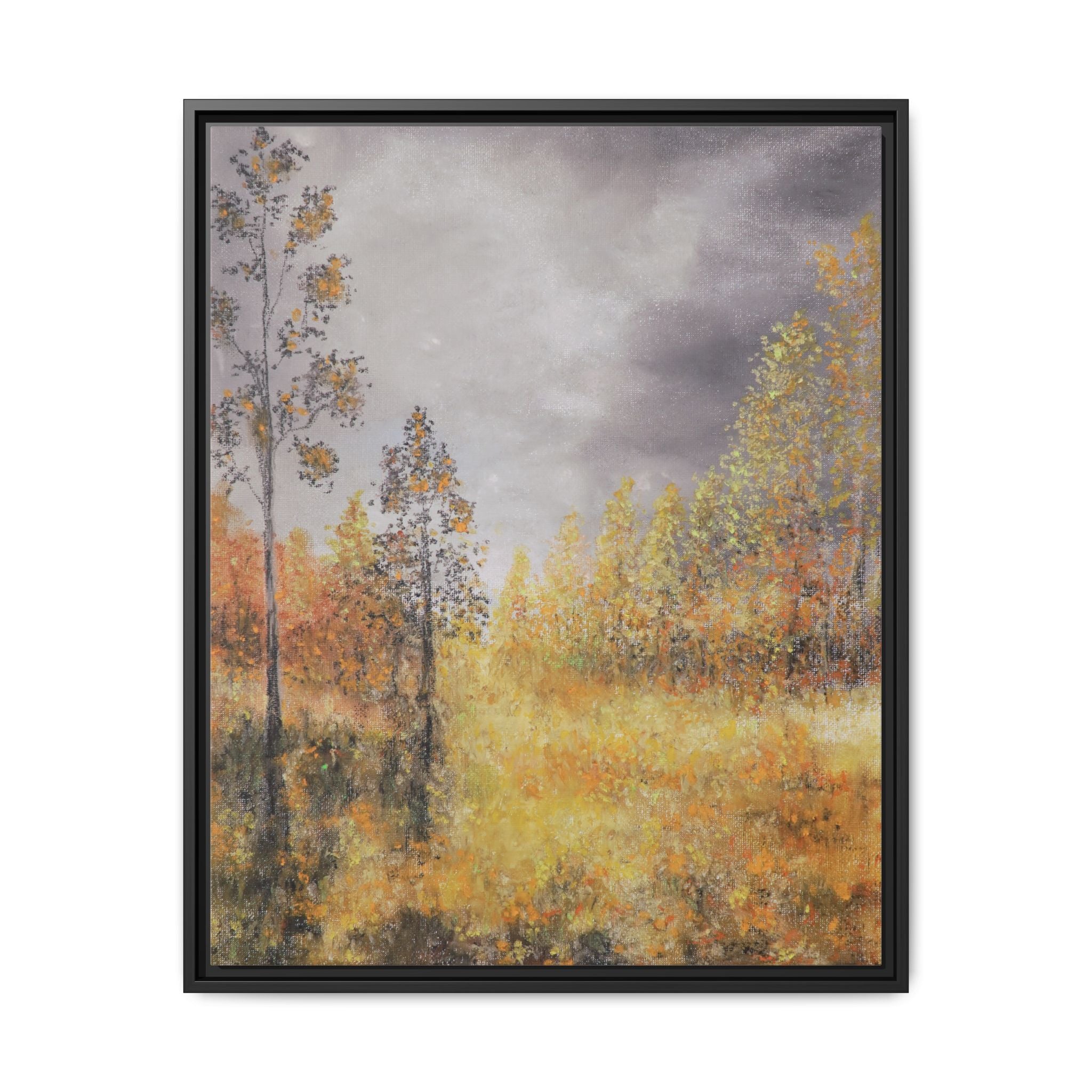 Autumn Meadow - Framed Autumn Landscape Canvas Print