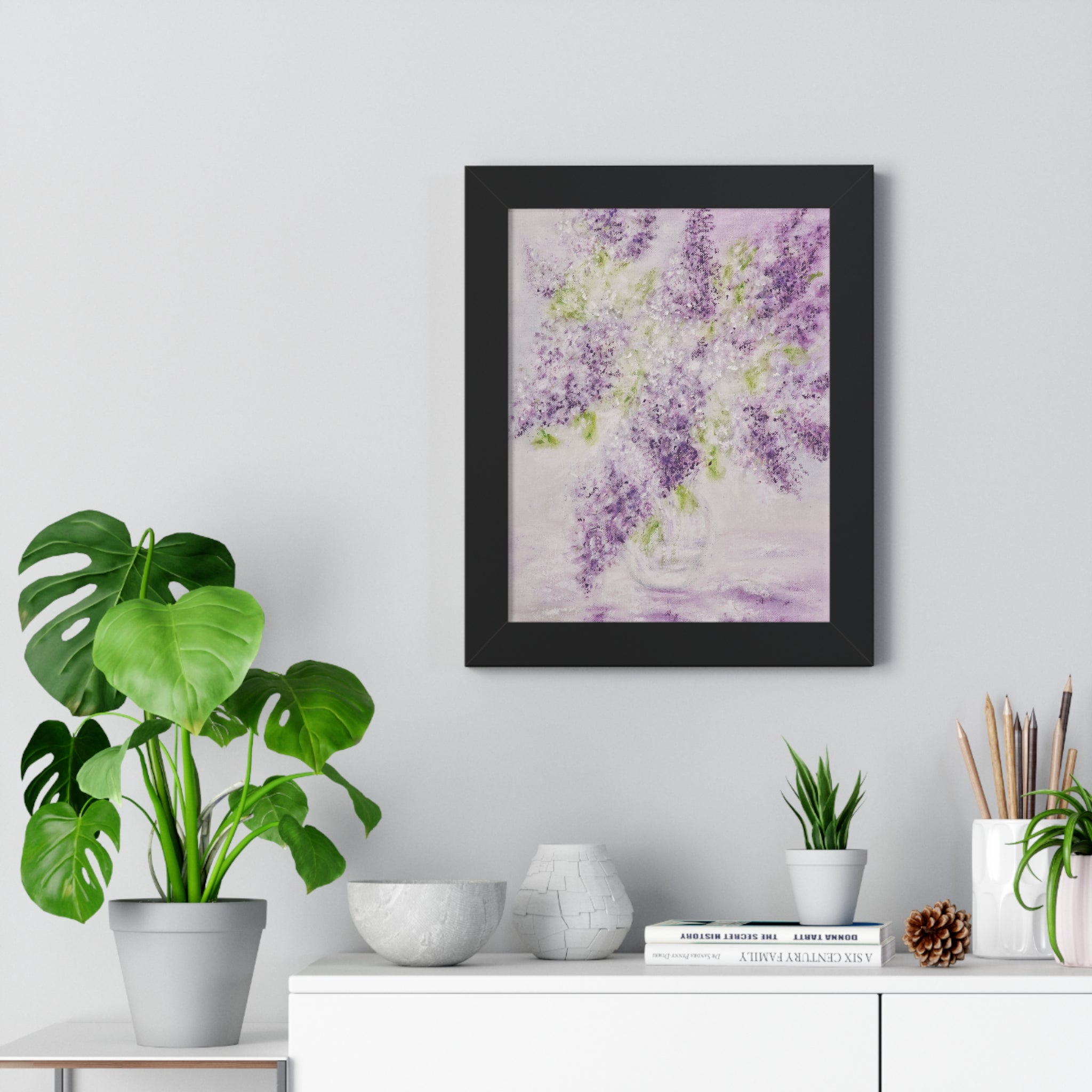 Framed Poster — Lilac Bouquet