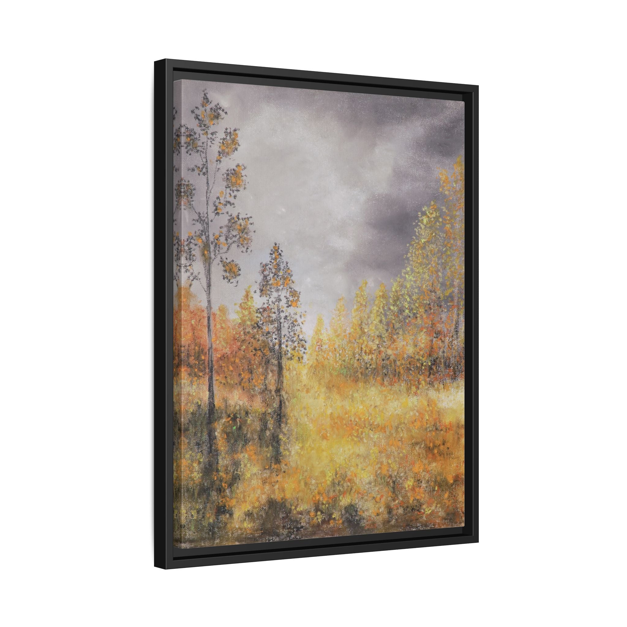 Autumn Meadow - Framed Autumn Landscape Canvas Print