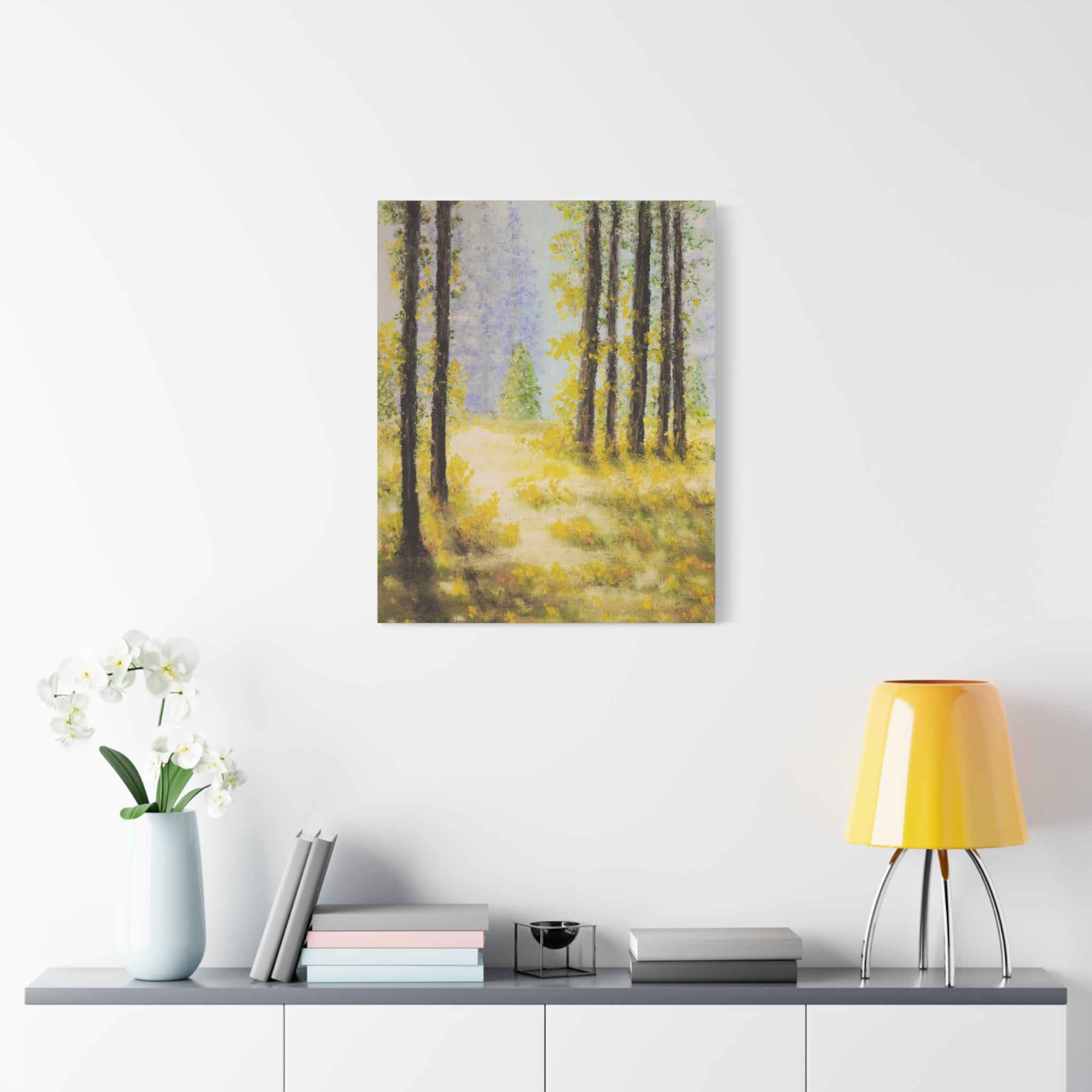 Canvas— Serene Sunlit Forest
