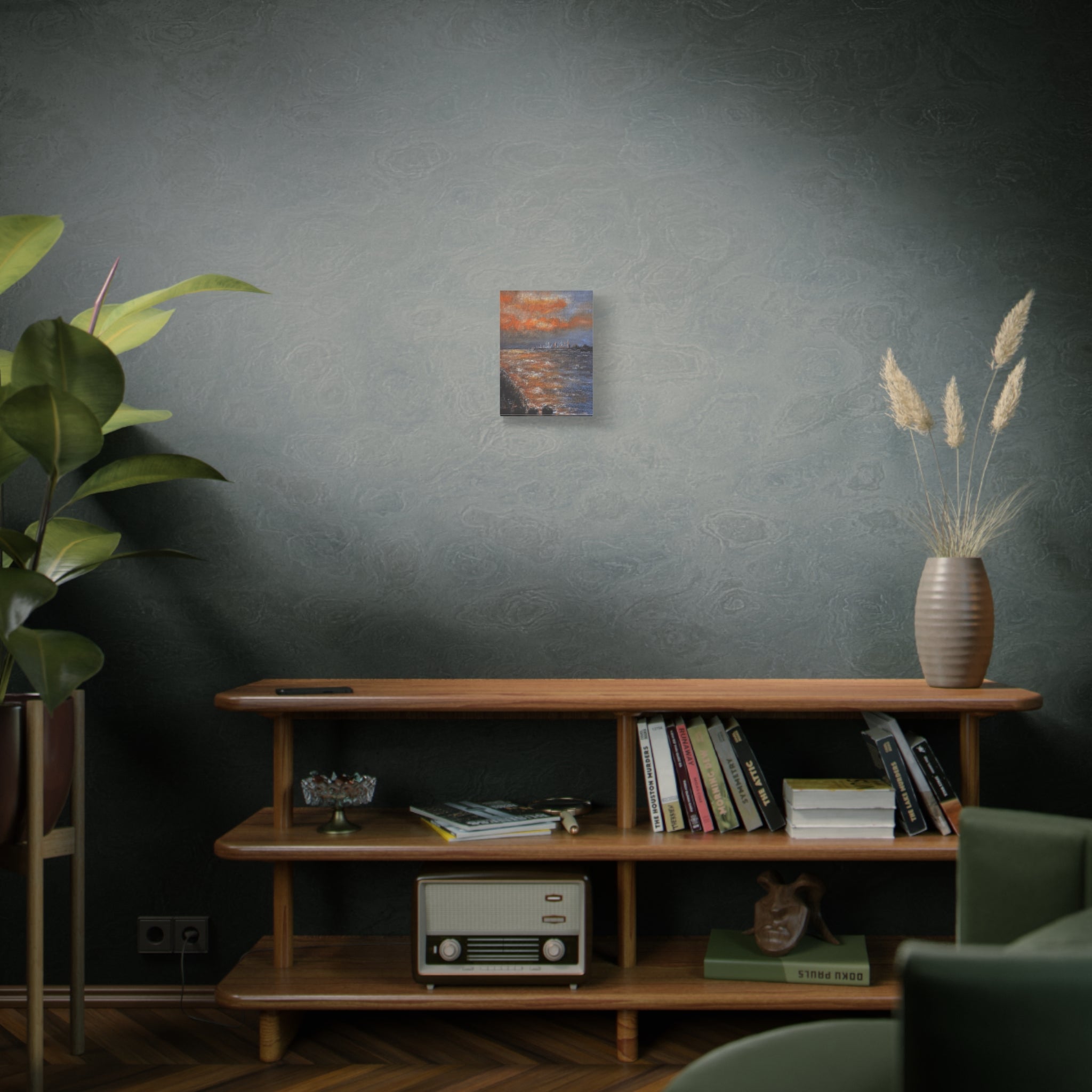 Sunset Coastal Canvas Wall Art — Stretched Matte Landscape Print
