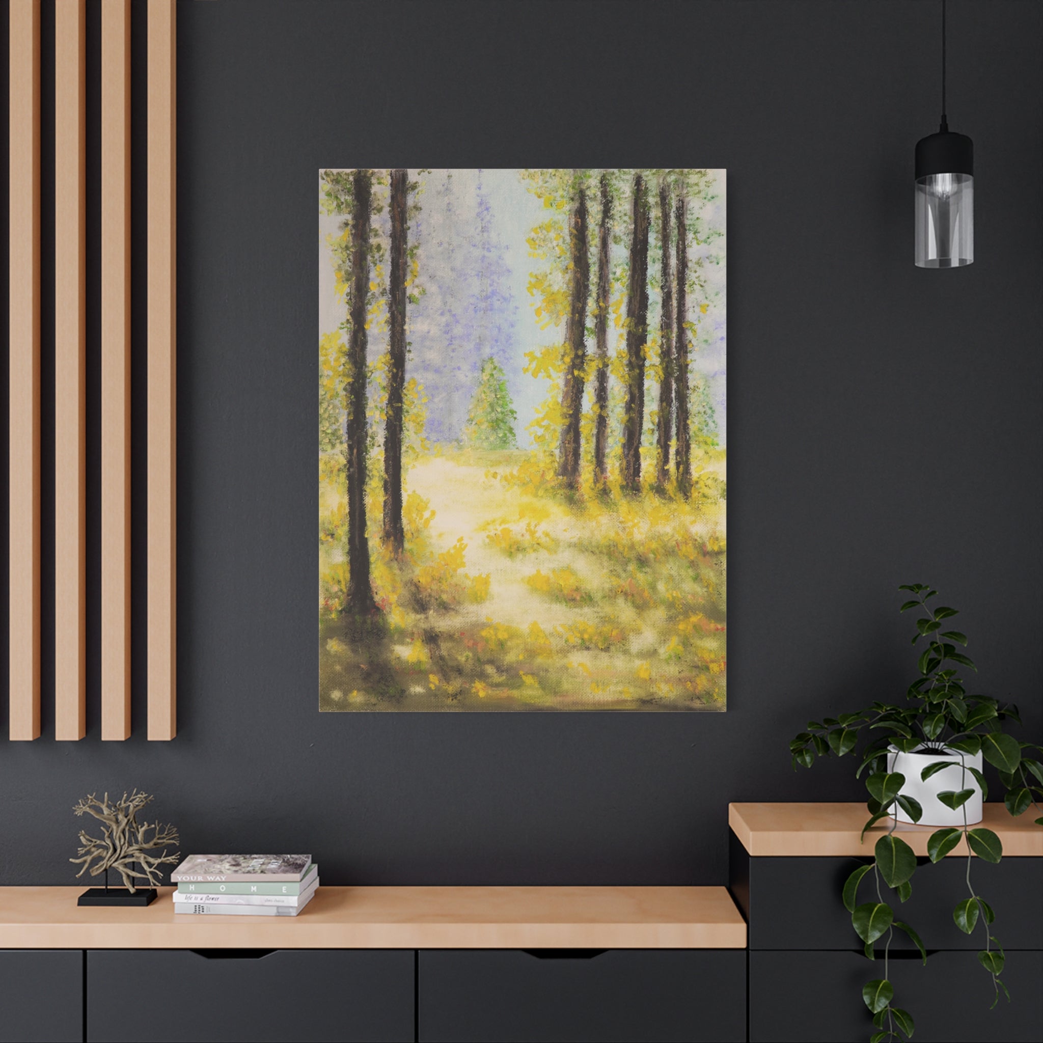 Canvas— Serene Sunlit Forest