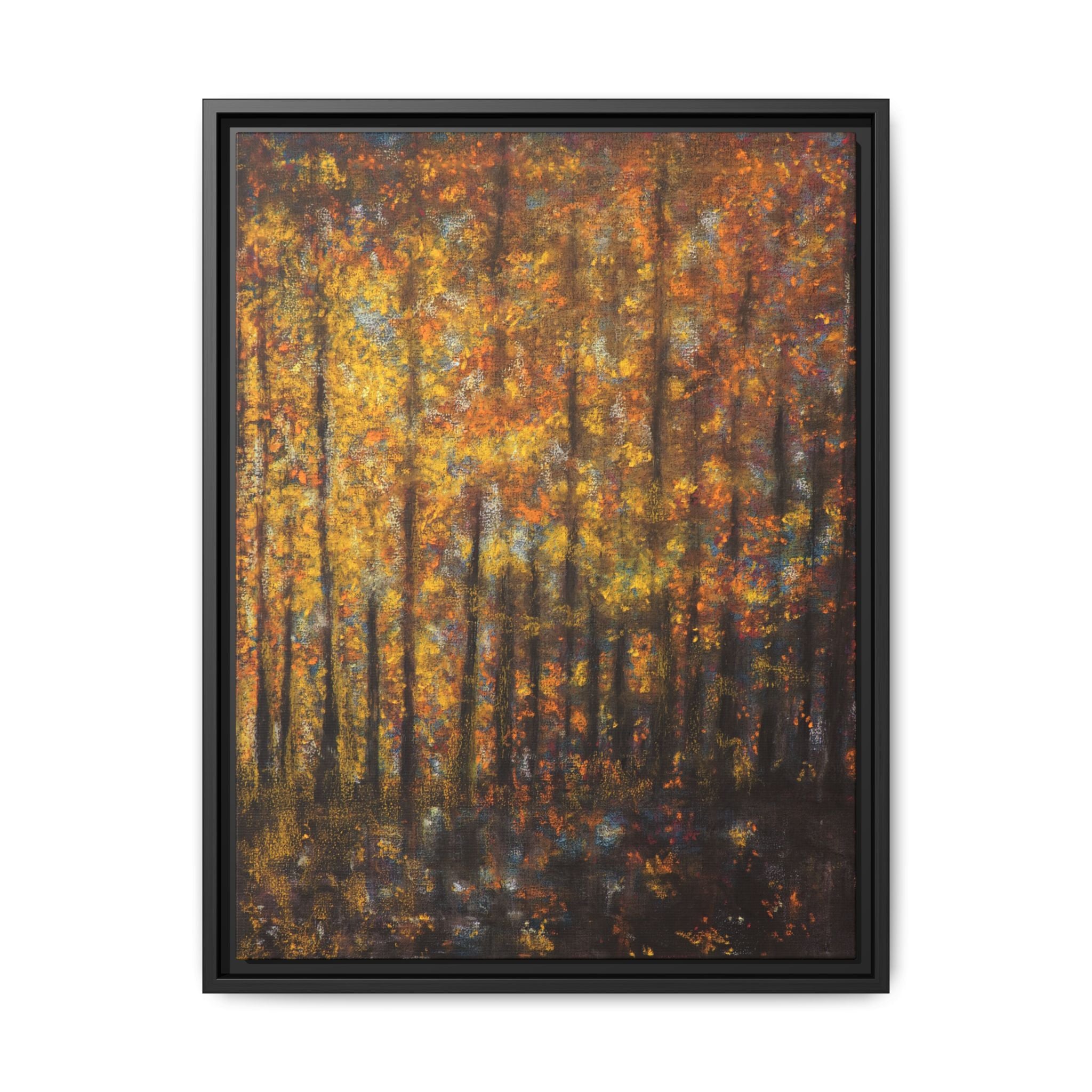 Autumn Forest Matte Canvas Print — Framed Fall Landscape Wall Art