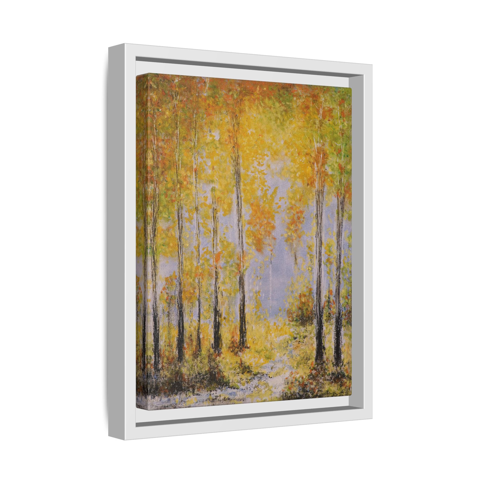 Autumn Birch Forest - Canvas Framed Wall Art
