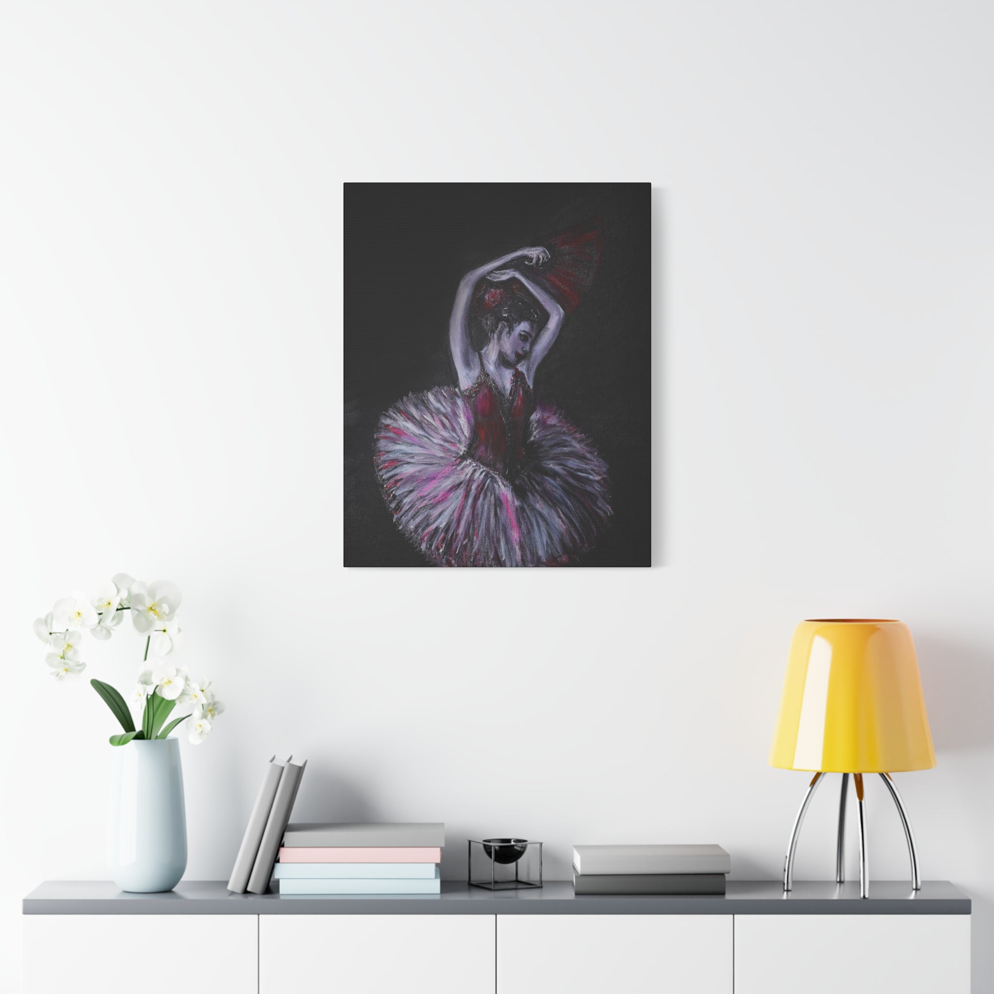 Ballerina Ballet Dancer Matte Stretched Canvas Art
