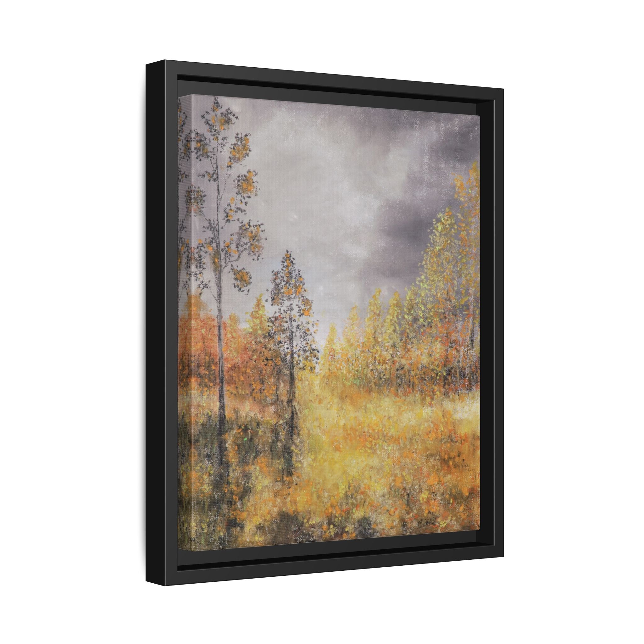Autumn Meadow - Framed Autumn Landscape Canvas Print