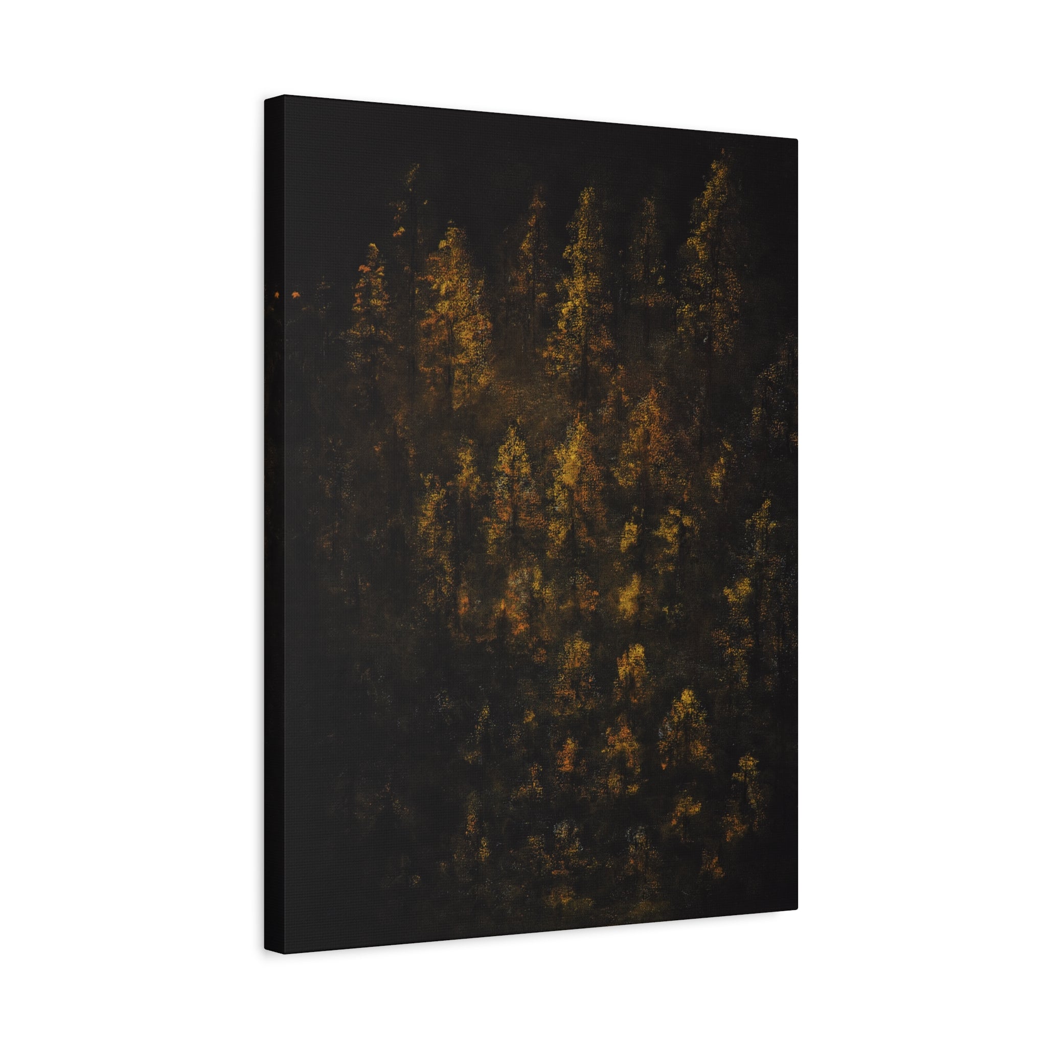 Autumn Forest Matte Canvas Print — Gold Fall Trees Wall Art, Stretched 1.25"