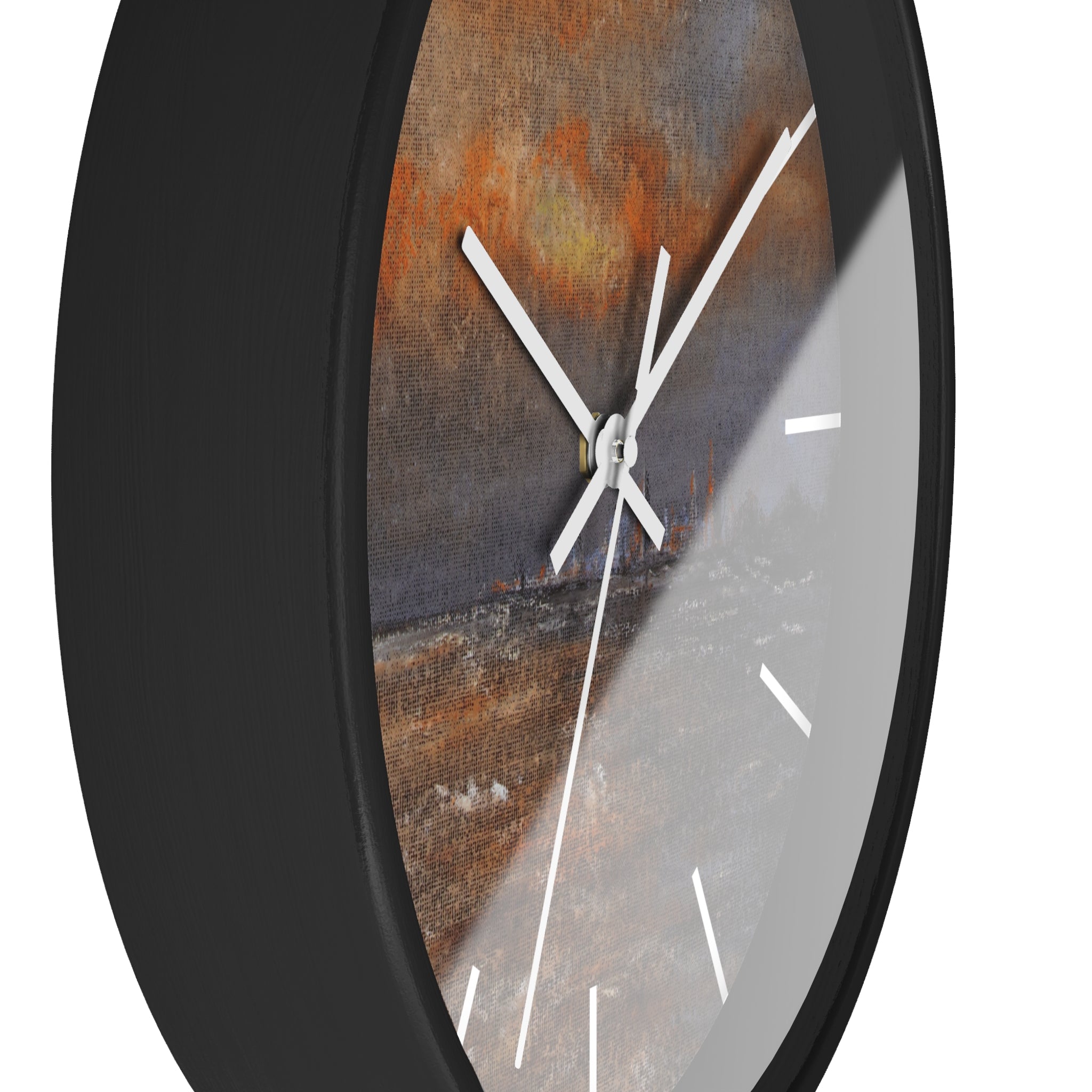 Coastal Sunset Wall Clock — Moody Seascape Timepiece