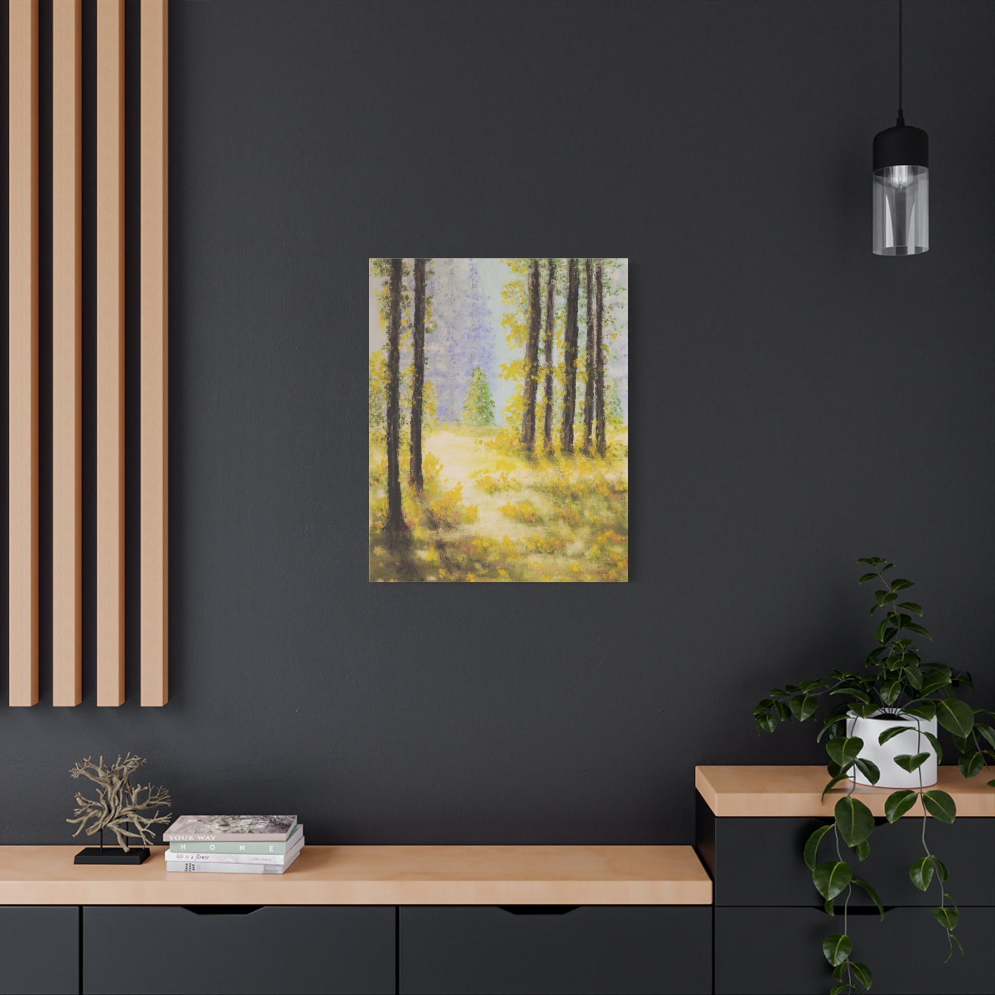 Canvas— Serene Sunlit Forest