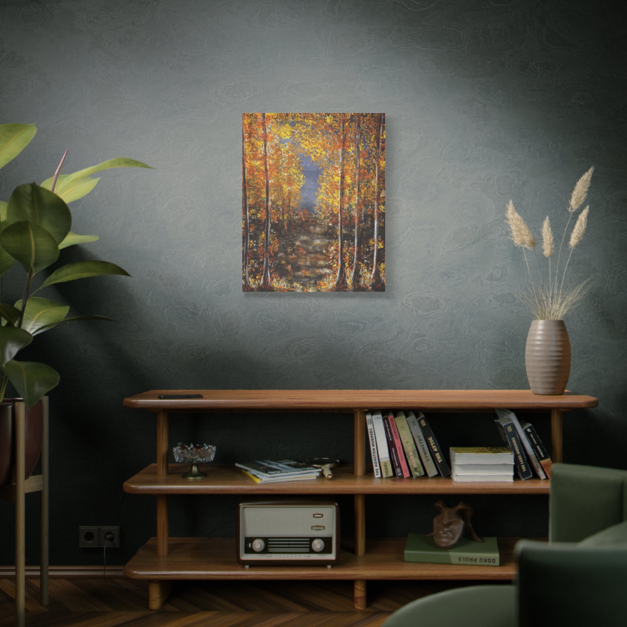Autumn Forest Canvas Art — Stretched Matte Fall Landscape