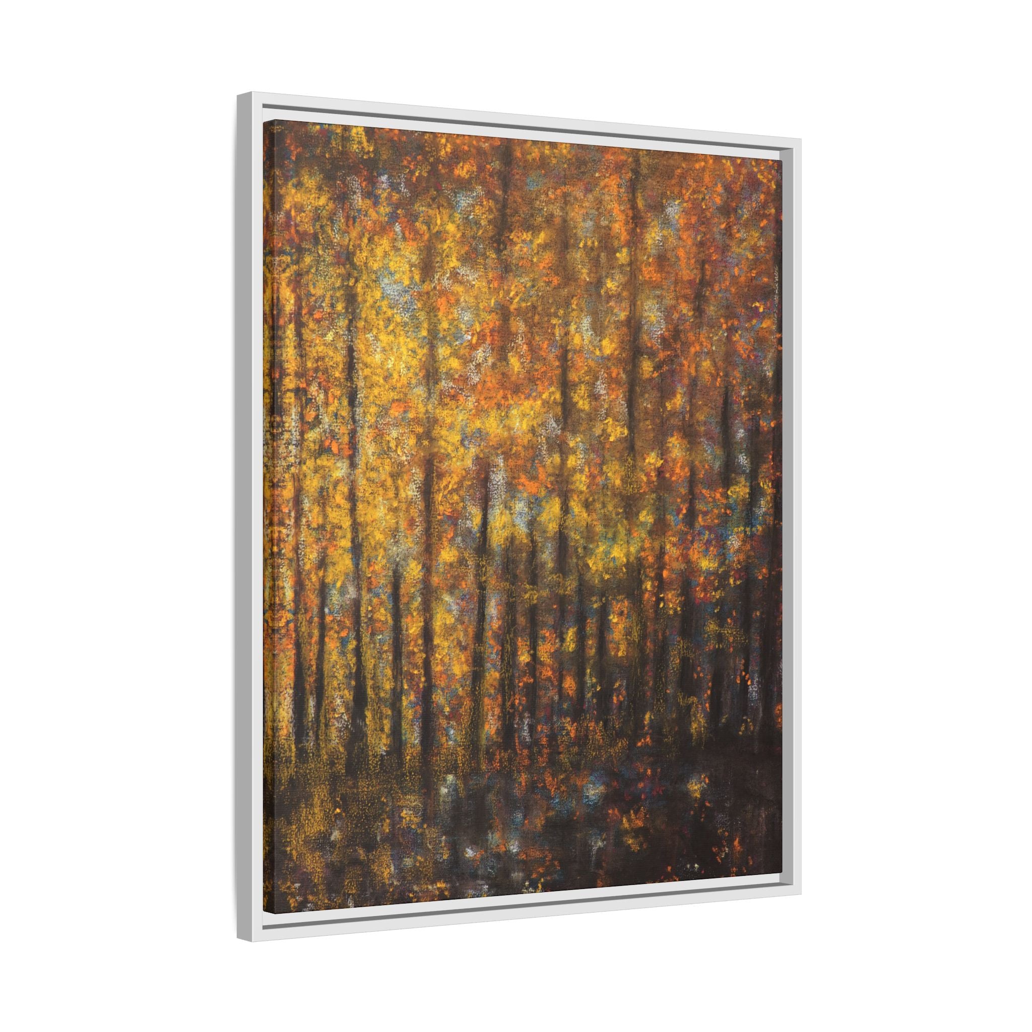 Autumn Forest Matte Canvas Print — Framed Fall Landscape Wall Art