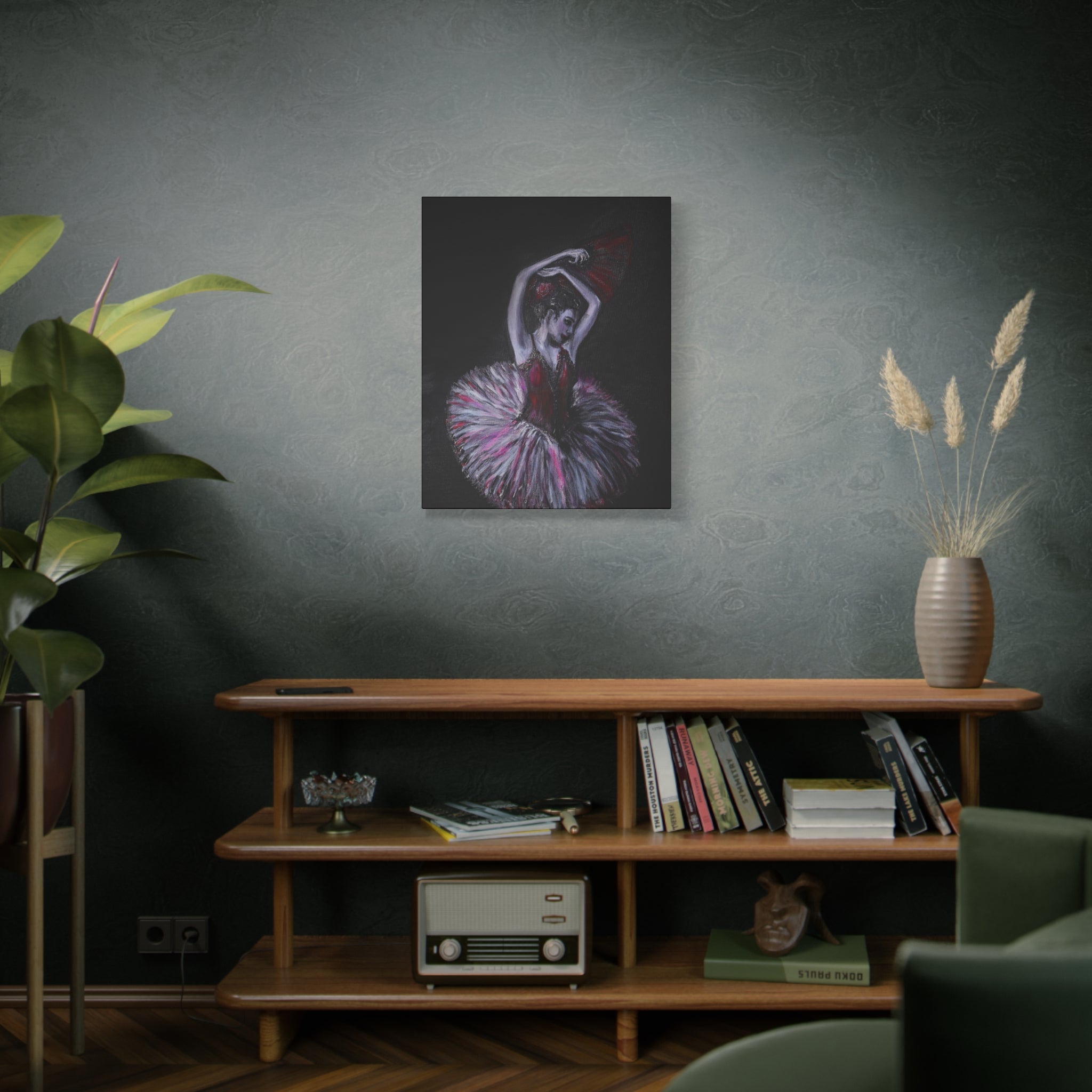 Ballerina Ballet Dancer Matte Stretched Canvas Art
