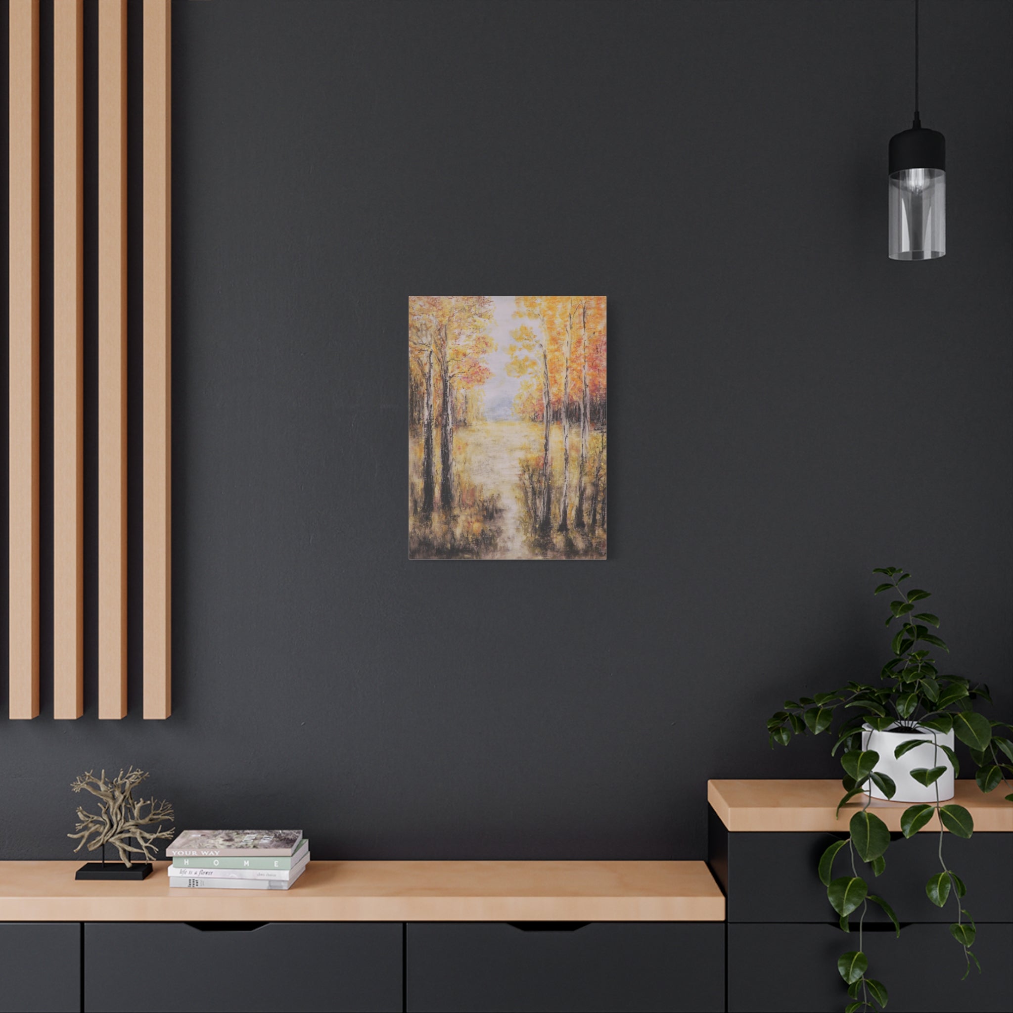 Autumn Aspens Matte Stretched Canvas Wall Art (1.25")