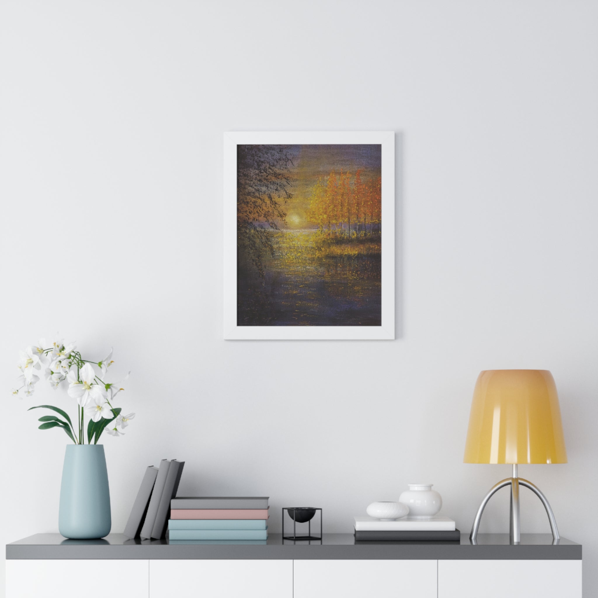 Autumn Sunset - Framed Poster