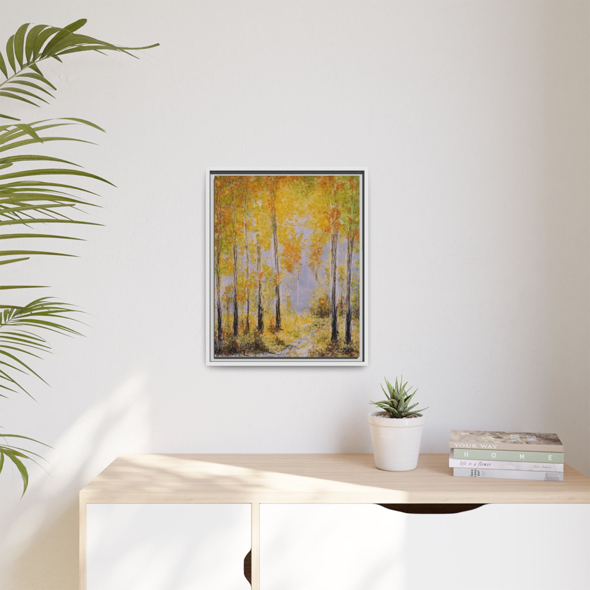 Autumn Birch Forest - Canvas Framed Wall Art