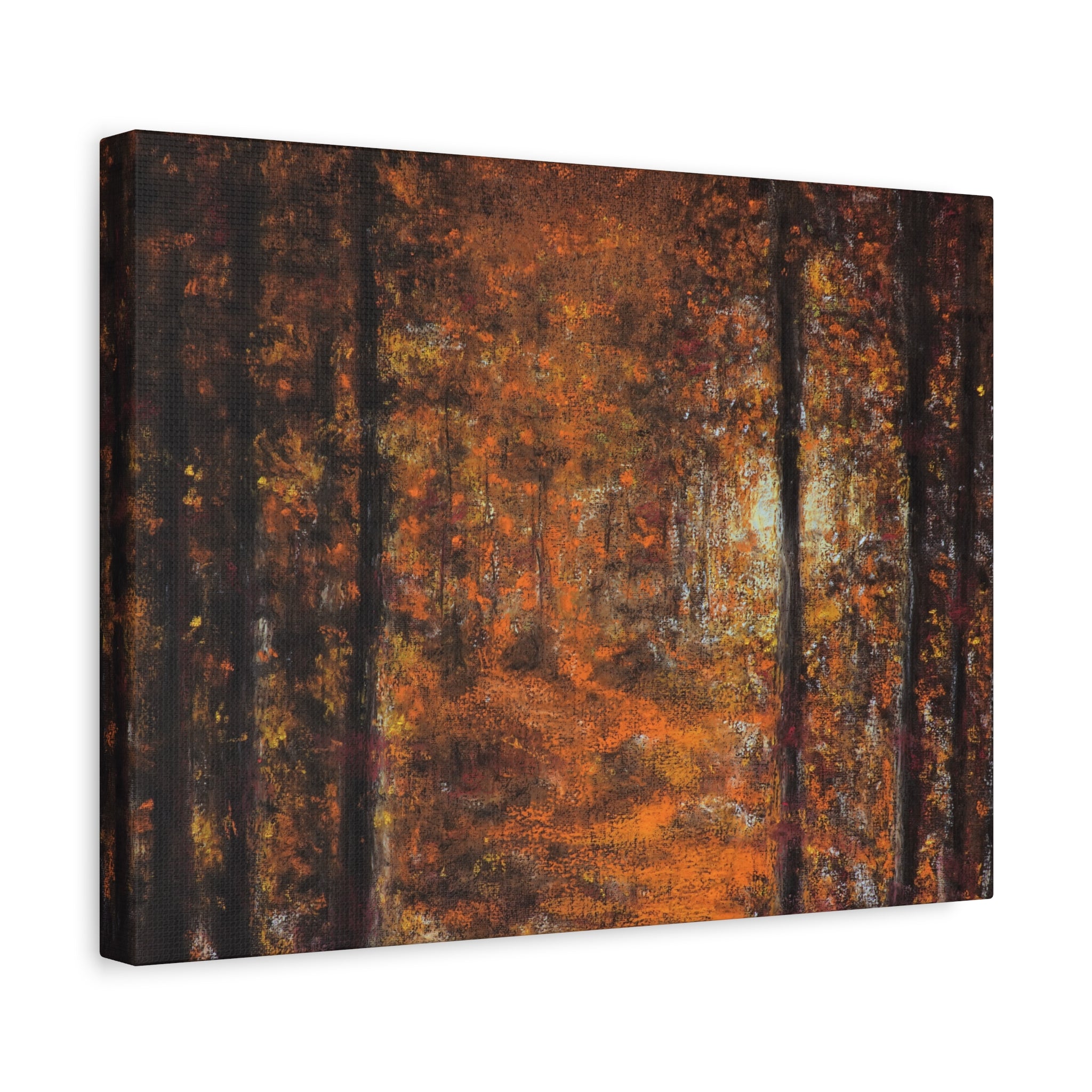 Autumn Forest Path Matte Canvas Wall Art