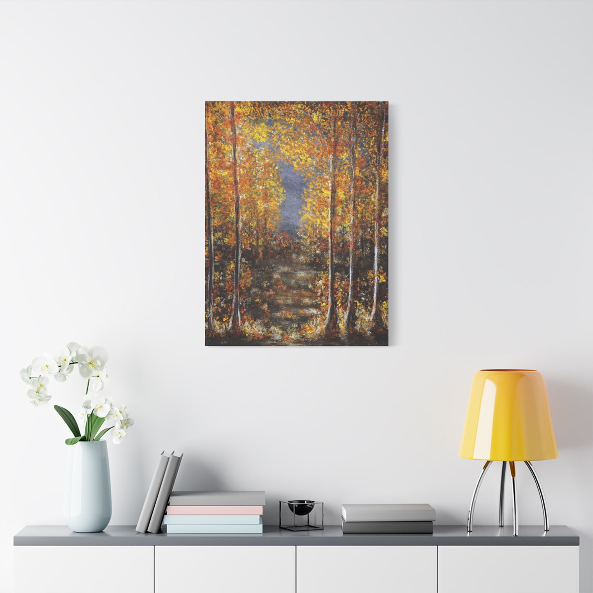 Autumn Forest Canvas Art — Stretched Matte Fall Landscape