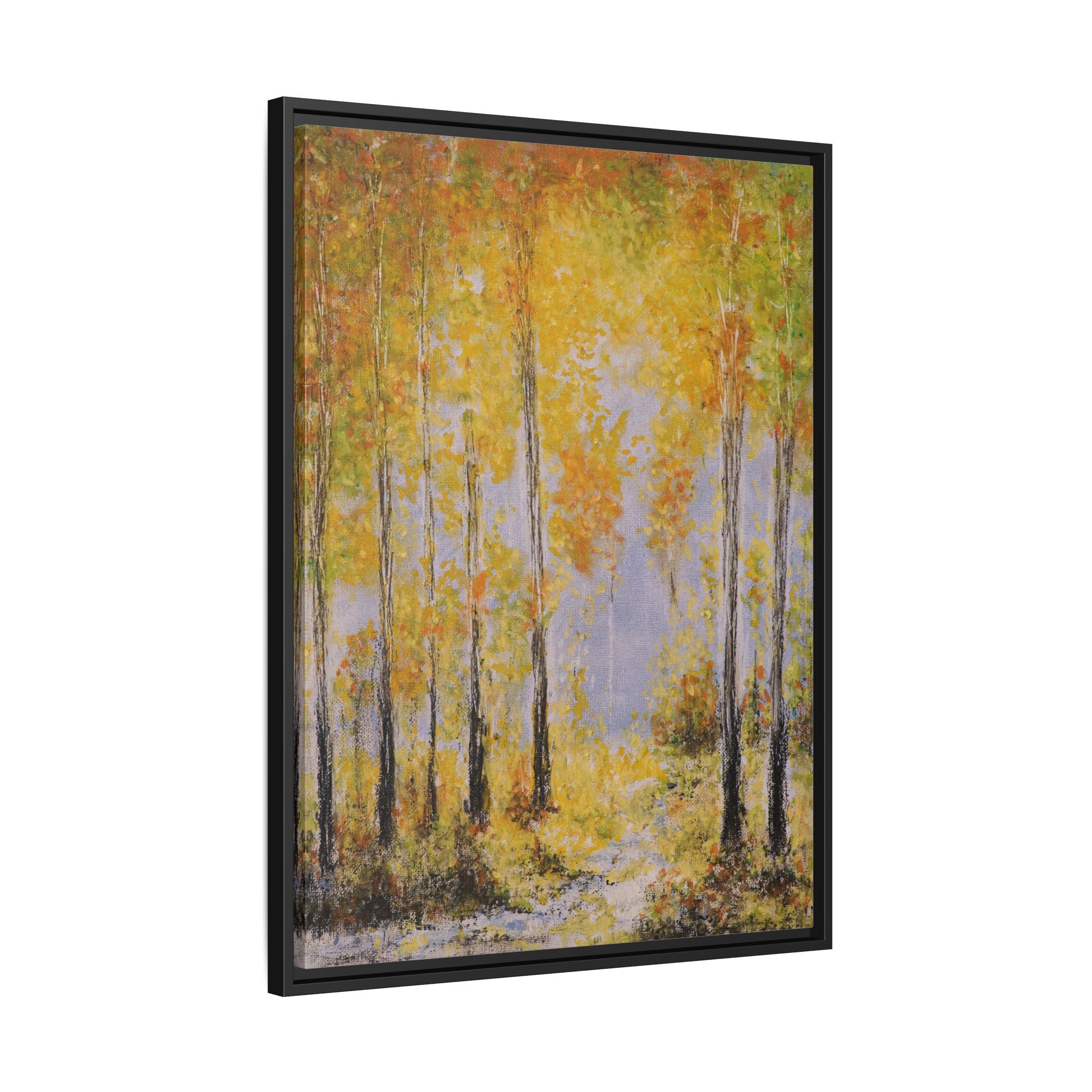 Autumn Birch Forest - Canvas Framed Wall Art