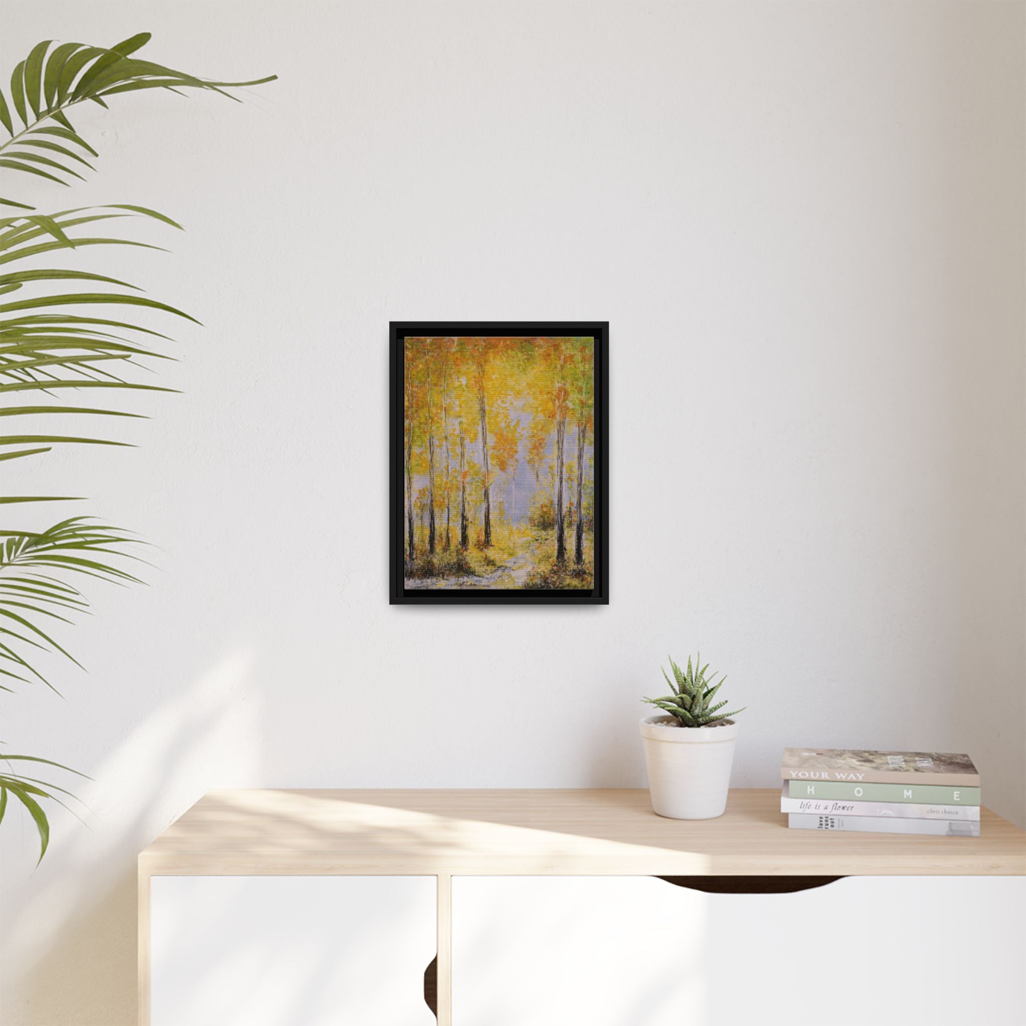 Autumn Birch Forest - Canvas Framed Wall Art