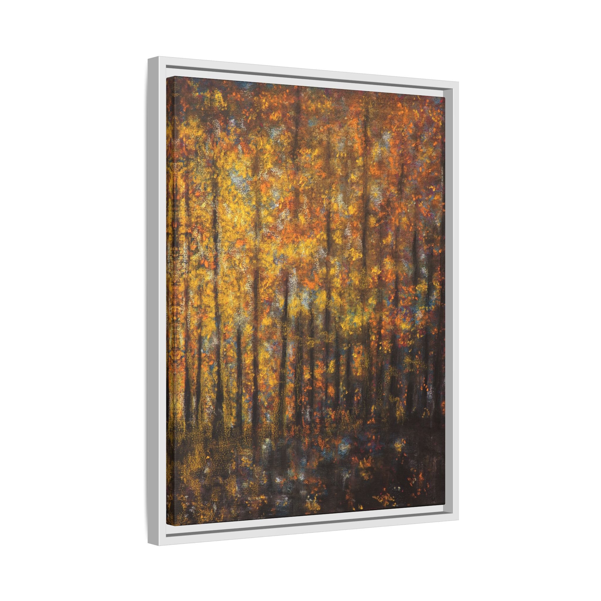 Autumn Forest Matte Canvas Print — Framed Fall Landscape Wall Art