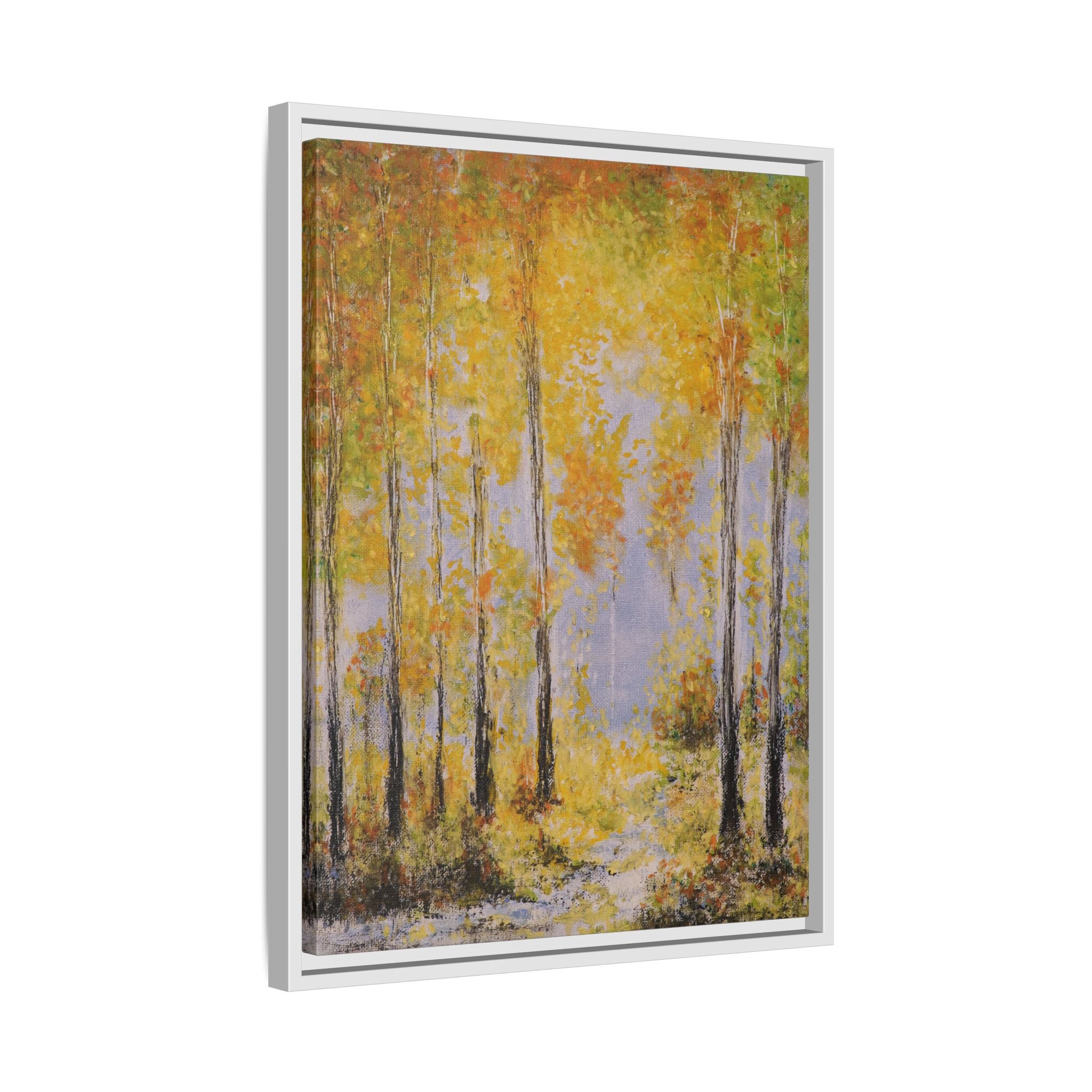 Autumn Birch Forest - Canvas Framed Wall Art