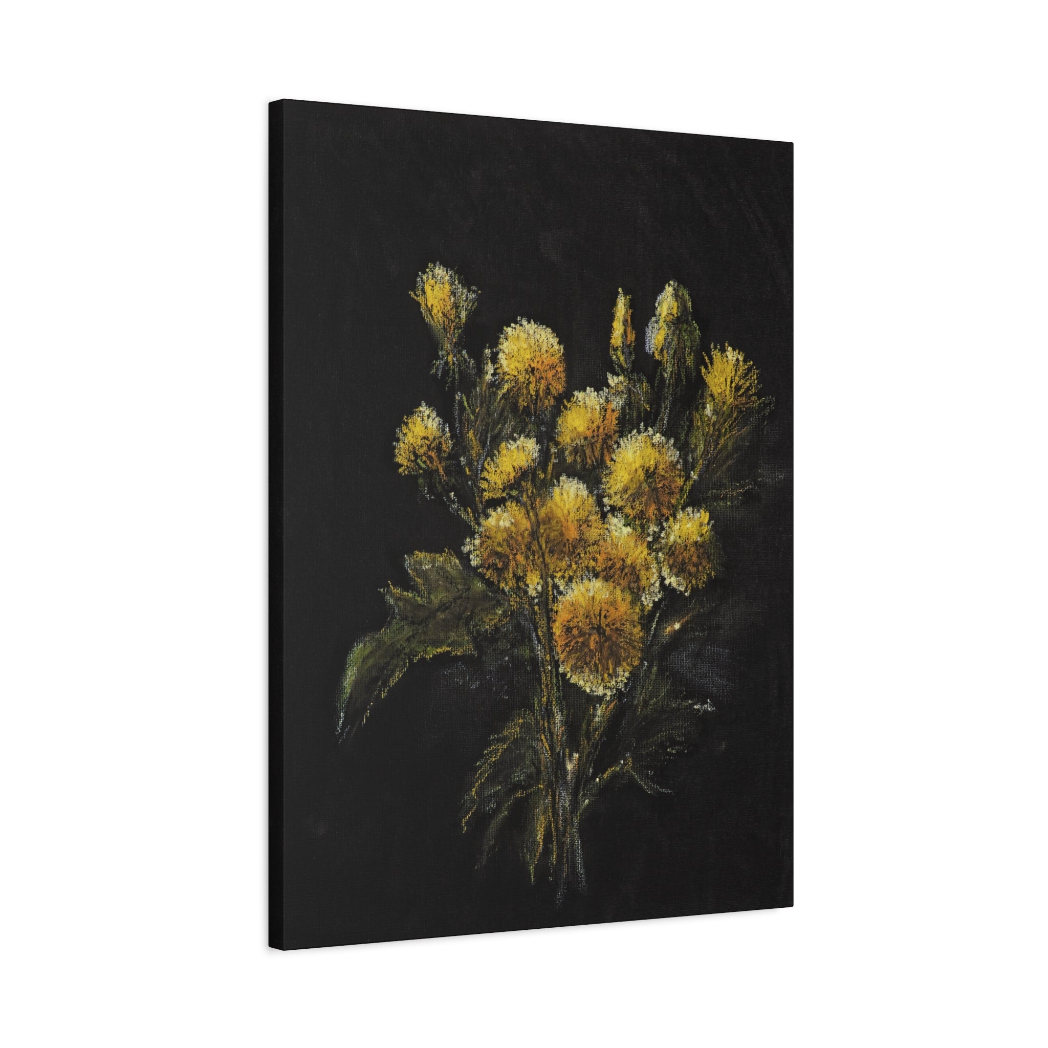 Floral Yellow Bouquet Matte Canvas Wall Art